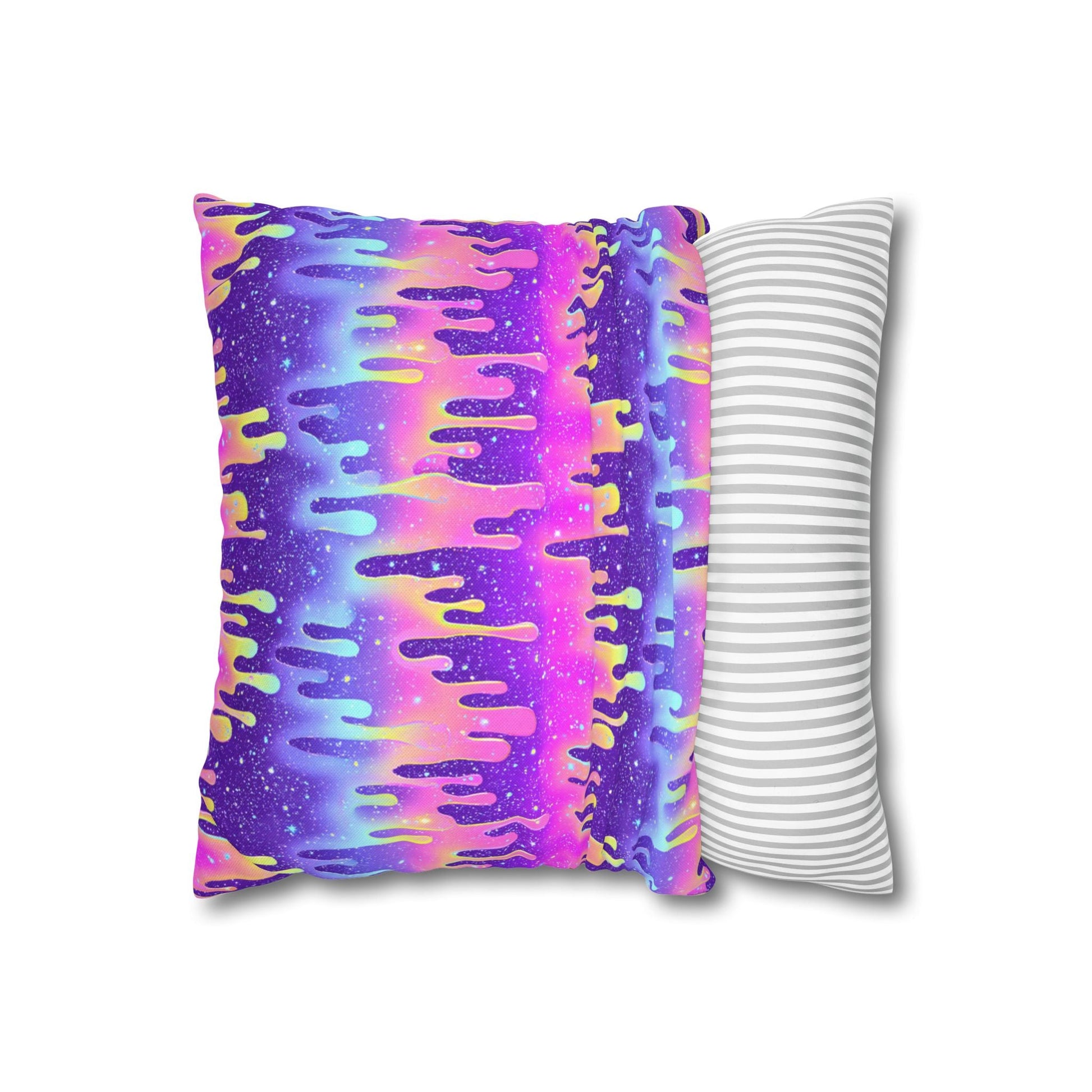 Vibrant Galaxy Drip Throw Pillow, Artsulli - Art is Long, Life is Short, Home Decor, , , , , , , 