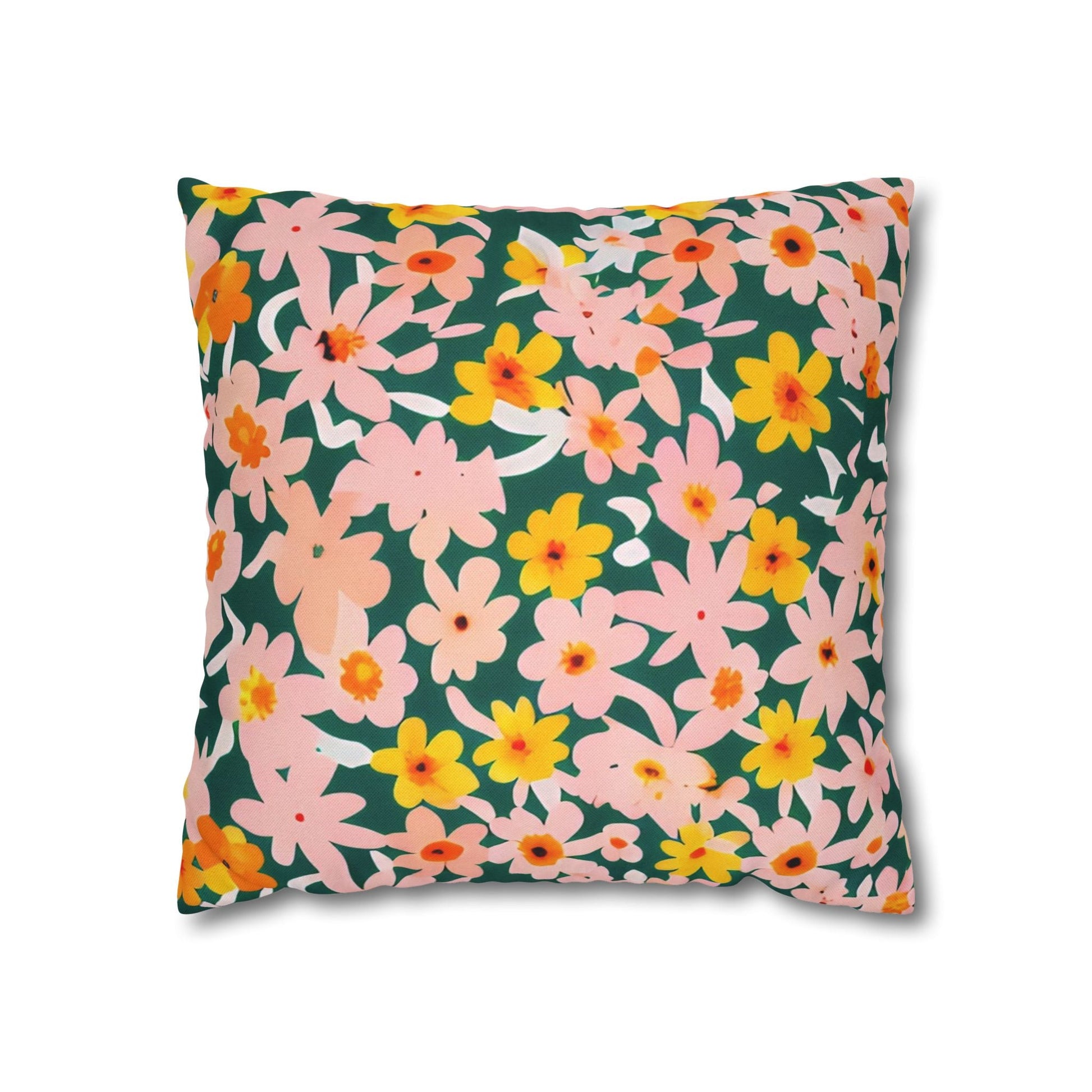 Vibrant Garden Floral Pillow, Artsulli - Art is Long, Life is Short, Home Decor, Size, 16" × 16", , , , , 57059776673089658995