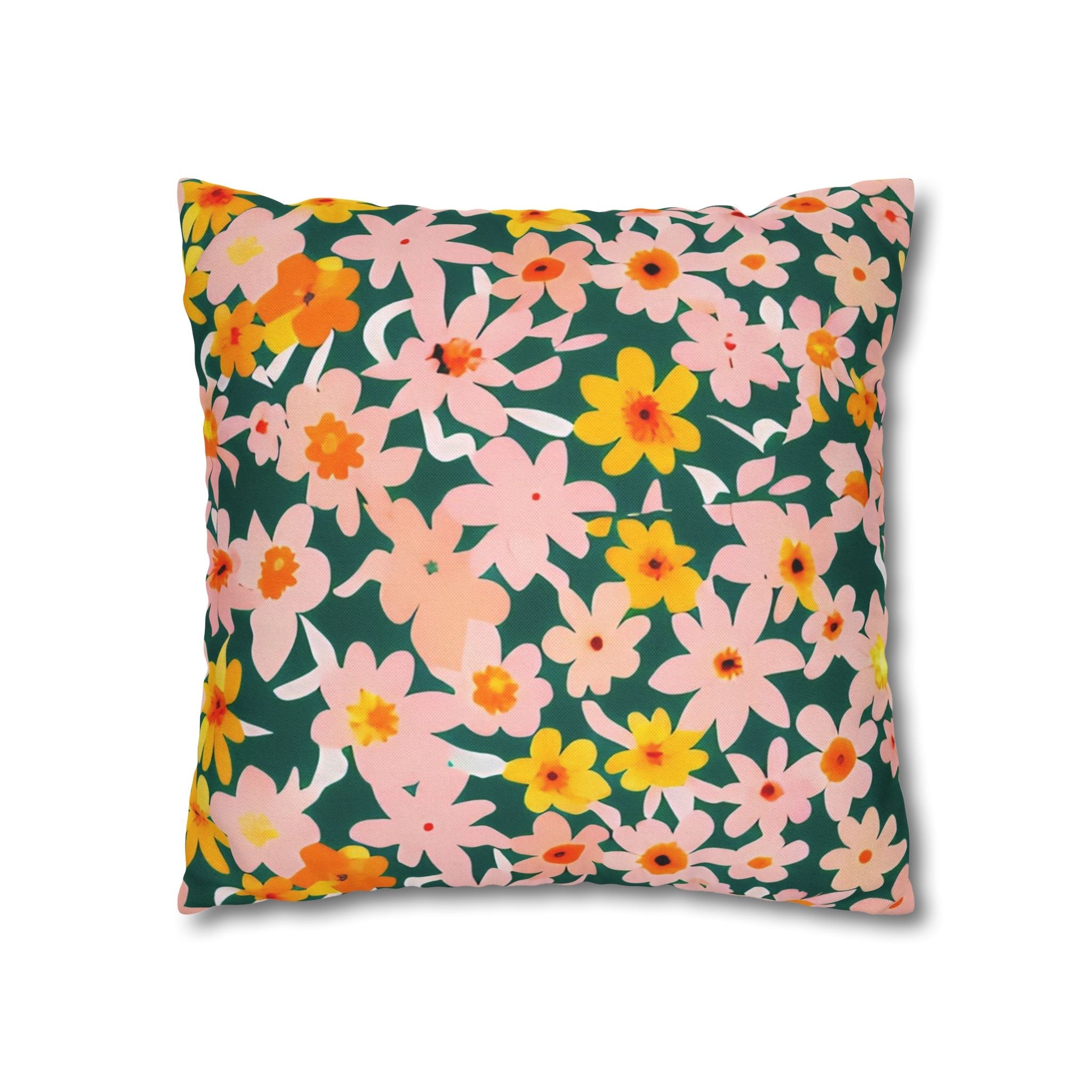 Vibrant Garden Floral Pillow, Artsulli - Art is Long, Life is Short, Home Decor, , , , , , , 