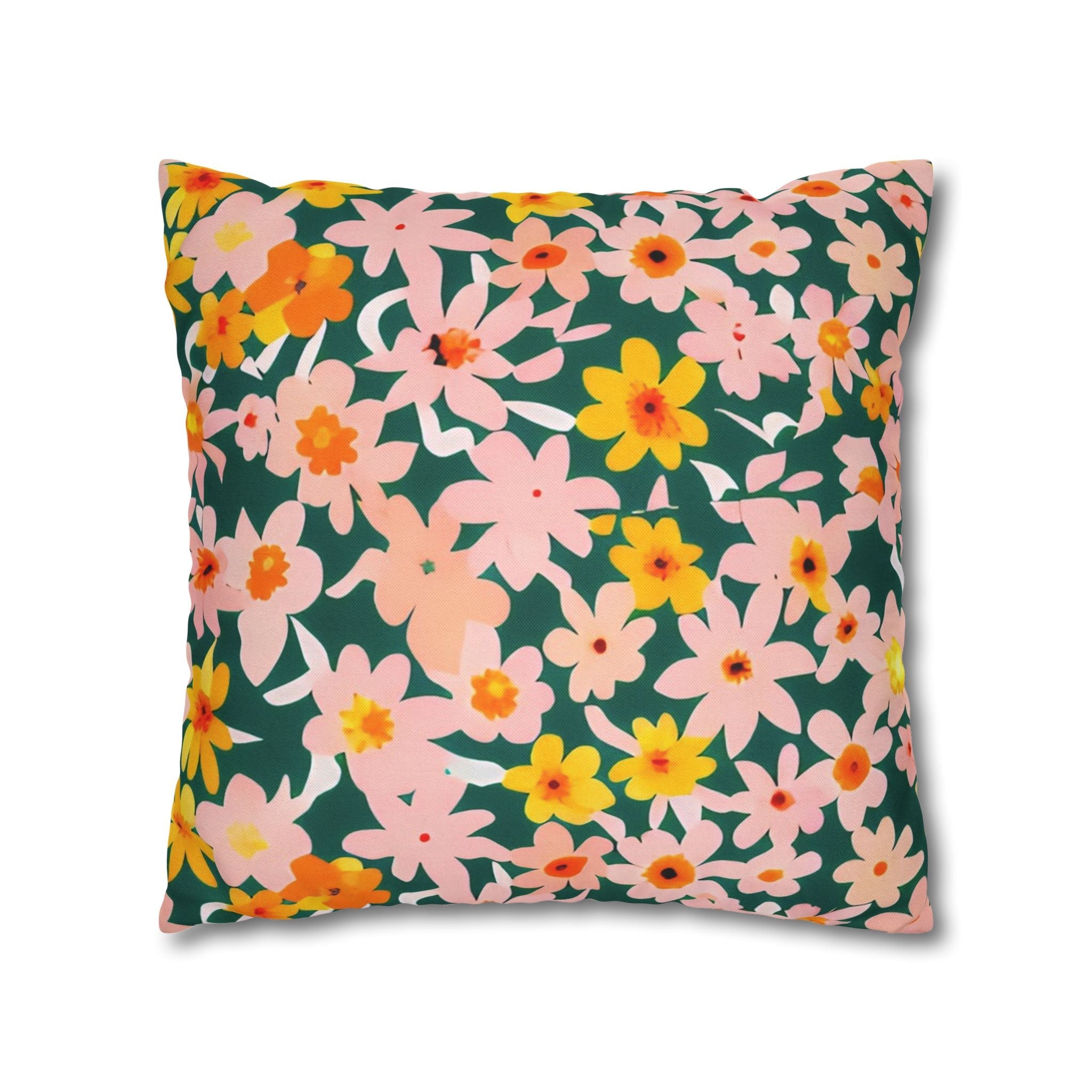 Vibrant Garden Floral Pillow, Artsulli - Art is Long, Life is Short, Home Decor, , , , , , , 