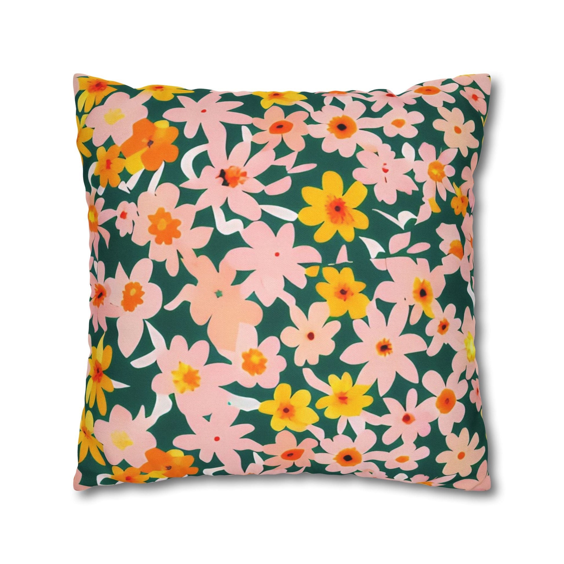 Vibrant Garden Floral Pillow, Artsulli - Art is Long, Life is Short, Home Decor, , , , , , , 