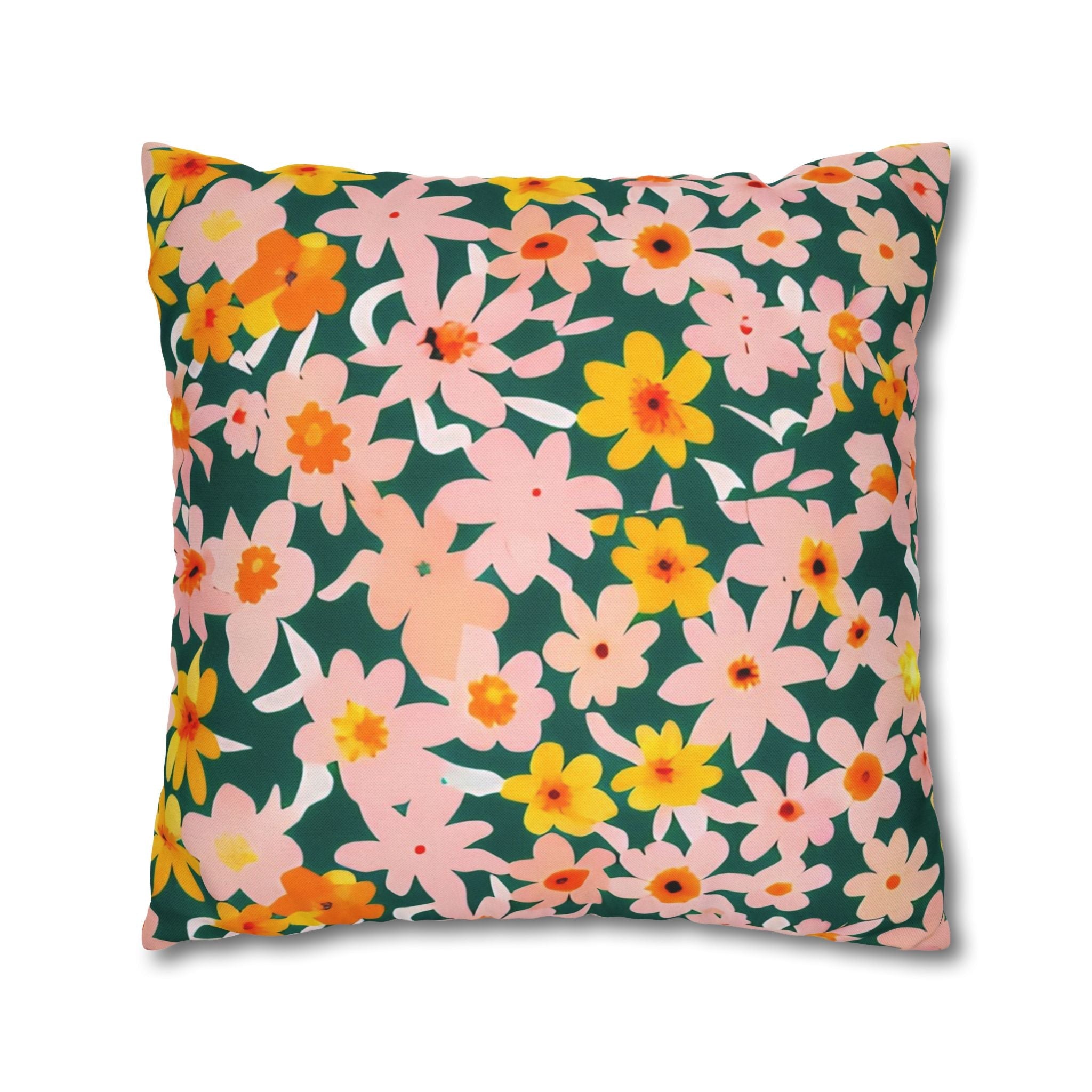 Vibrant Garden Floral Pillow, Artsulli - Art is Long, Life is Short, Home Decor, , , , , , , 