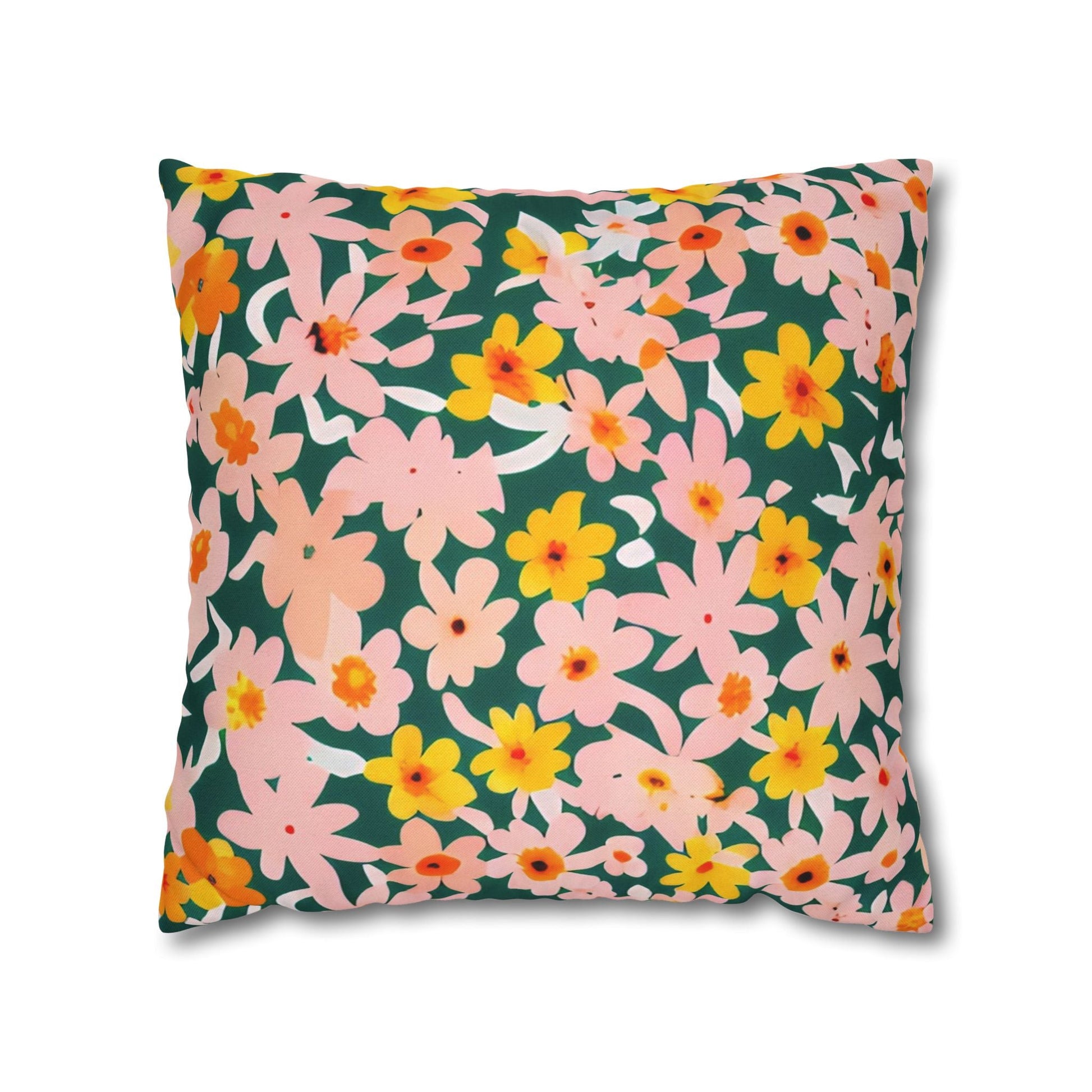 Vibrant Garden Floral Pillow, Artsulli - Art is Long, Life is Short, Home Decor, Size, 18" × 18", , , , , 26595158170342331146
