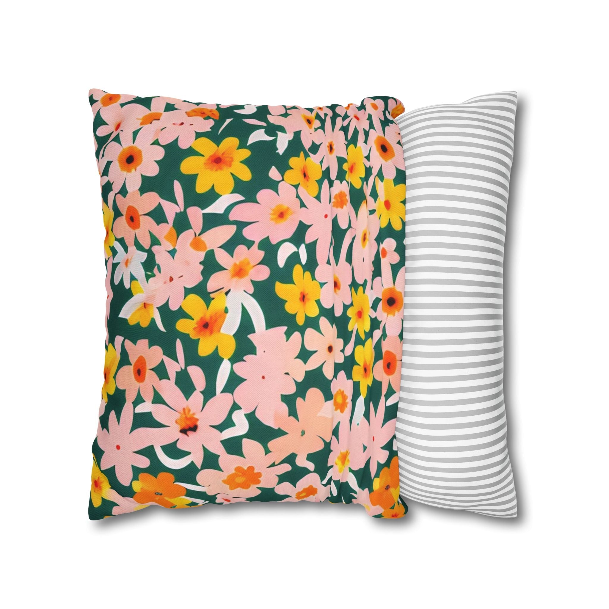 Vibrant Garden Floral Pillow, Artsulli - Art is Long, Life is Short, Home Decor, , , , , , , 