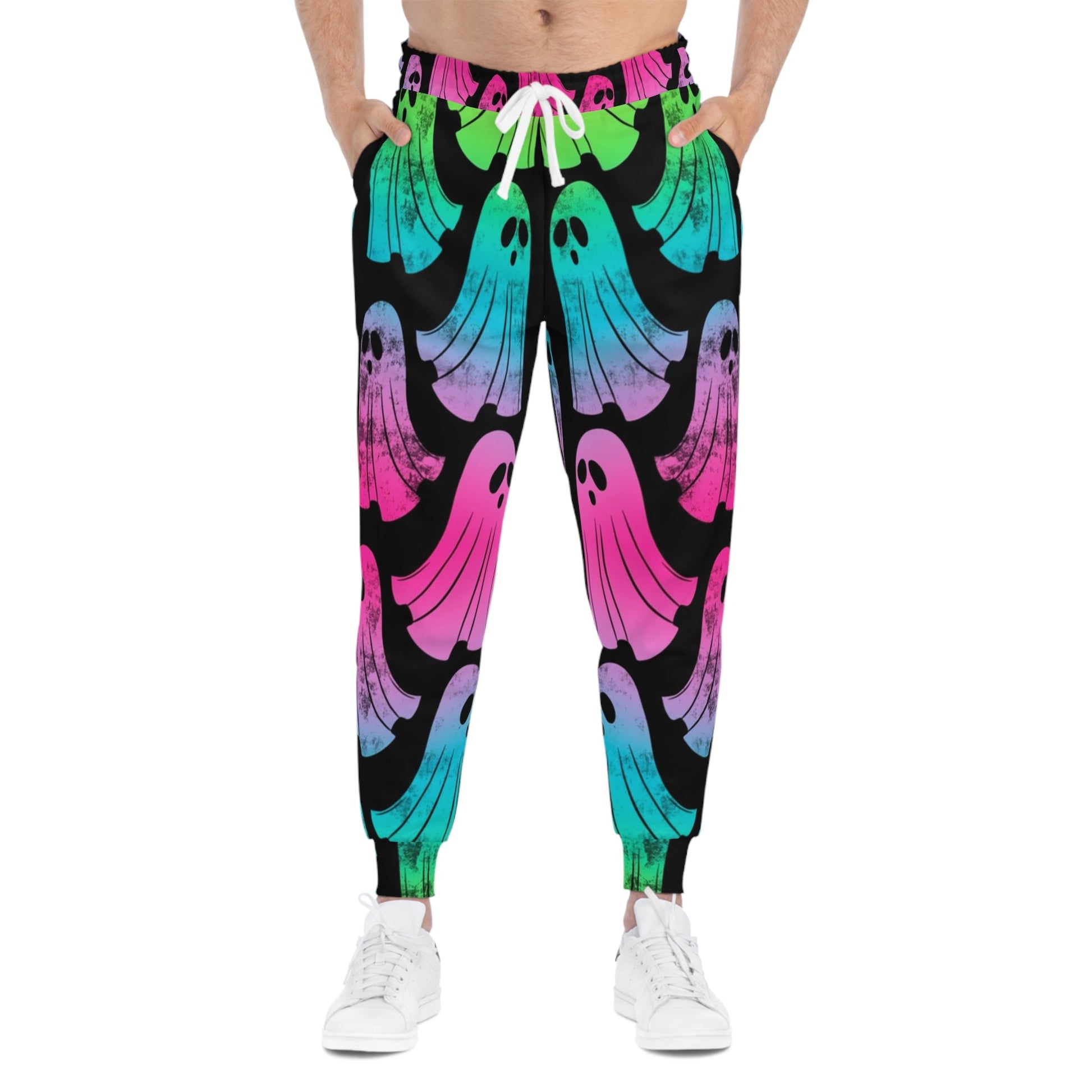 Vibrant Gradient Ghost Joggers, Artsulli - Art is Long, Life is Short, All Over Prints, , , , , , , 