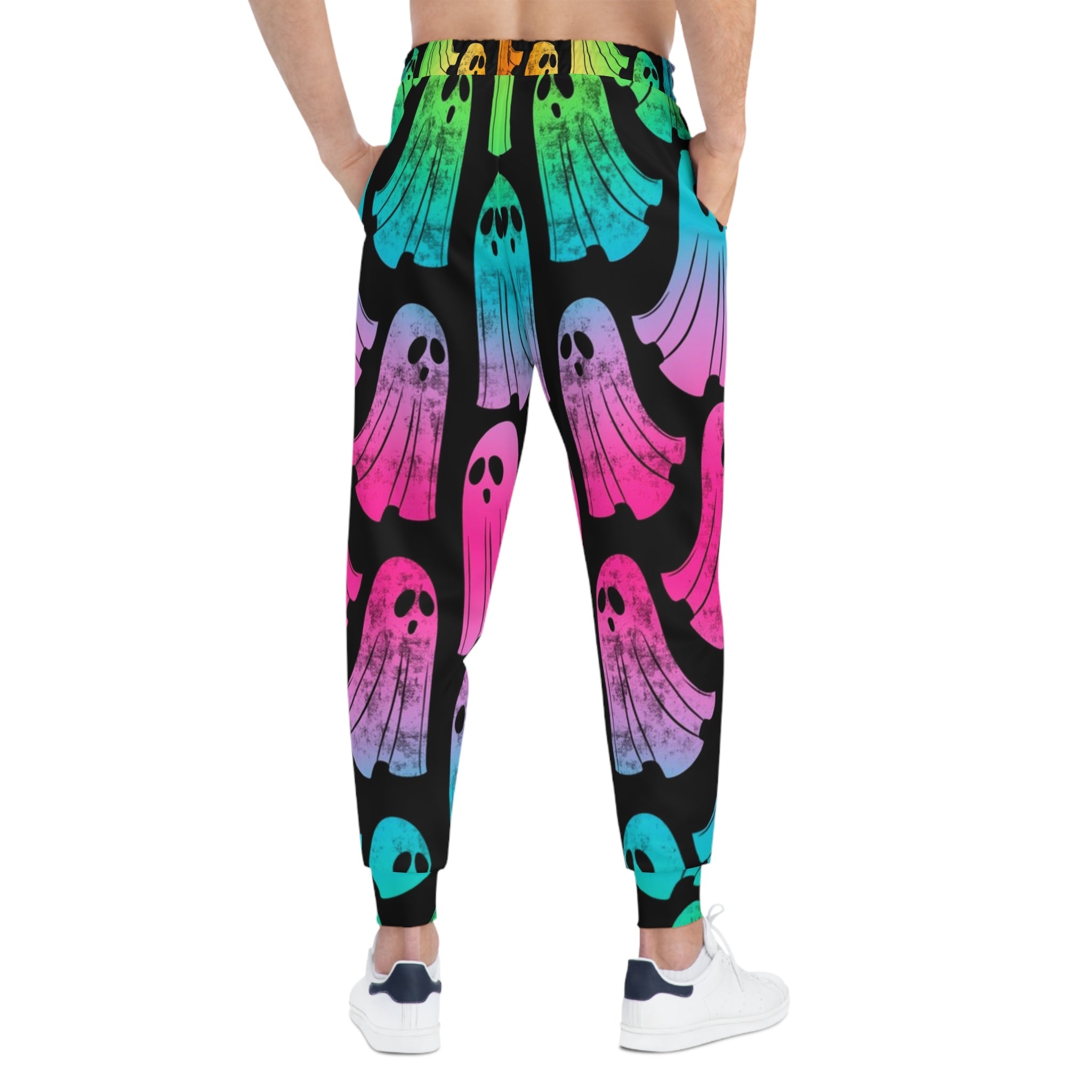 Vibrant Gradient Ghost Joggers, Artsulli - Art is Long, Life is Short, All Over Prints, , , , , , , 
