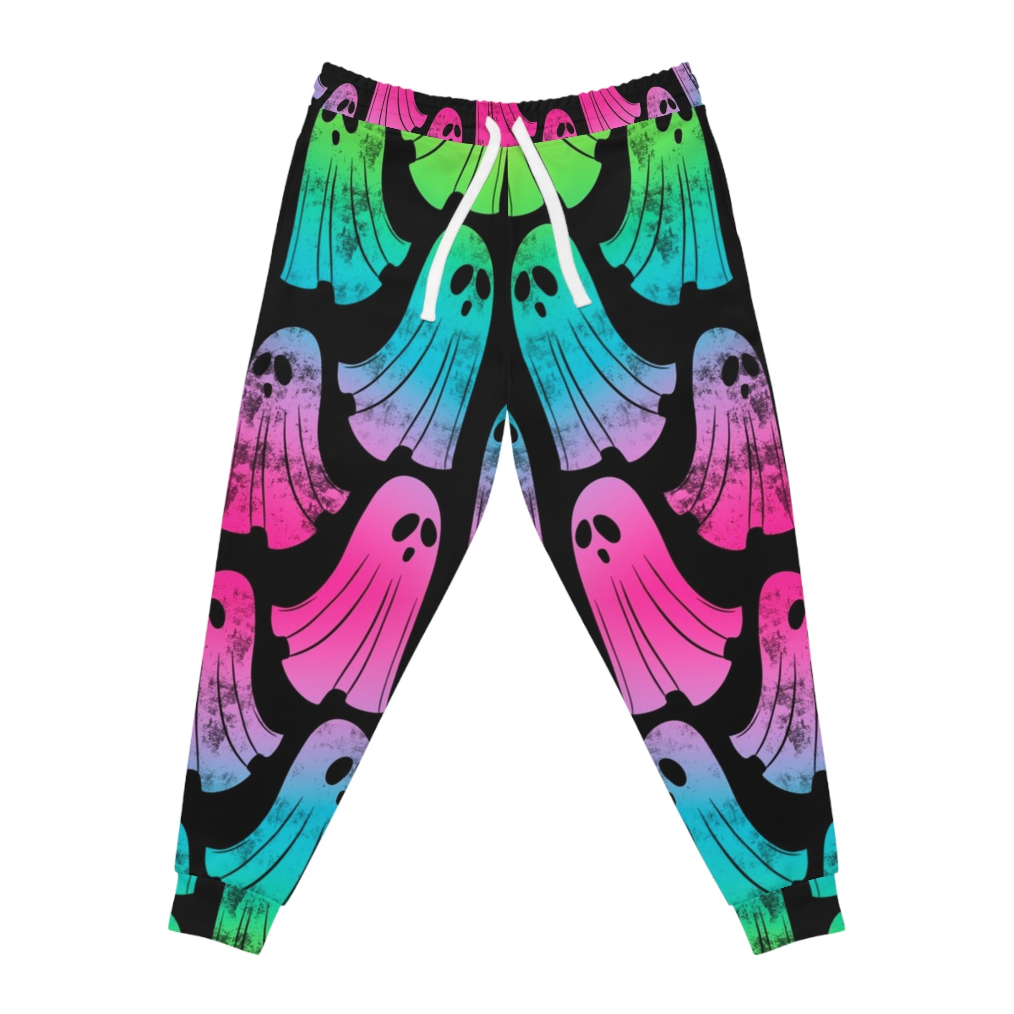 Vibrant Gradient Ghost Joggers, Artsulli - Art is Long, Life is Short, All Over Prints, Size, S, Color, Seam thread color automatically matched to design, , , 19491718339375279422