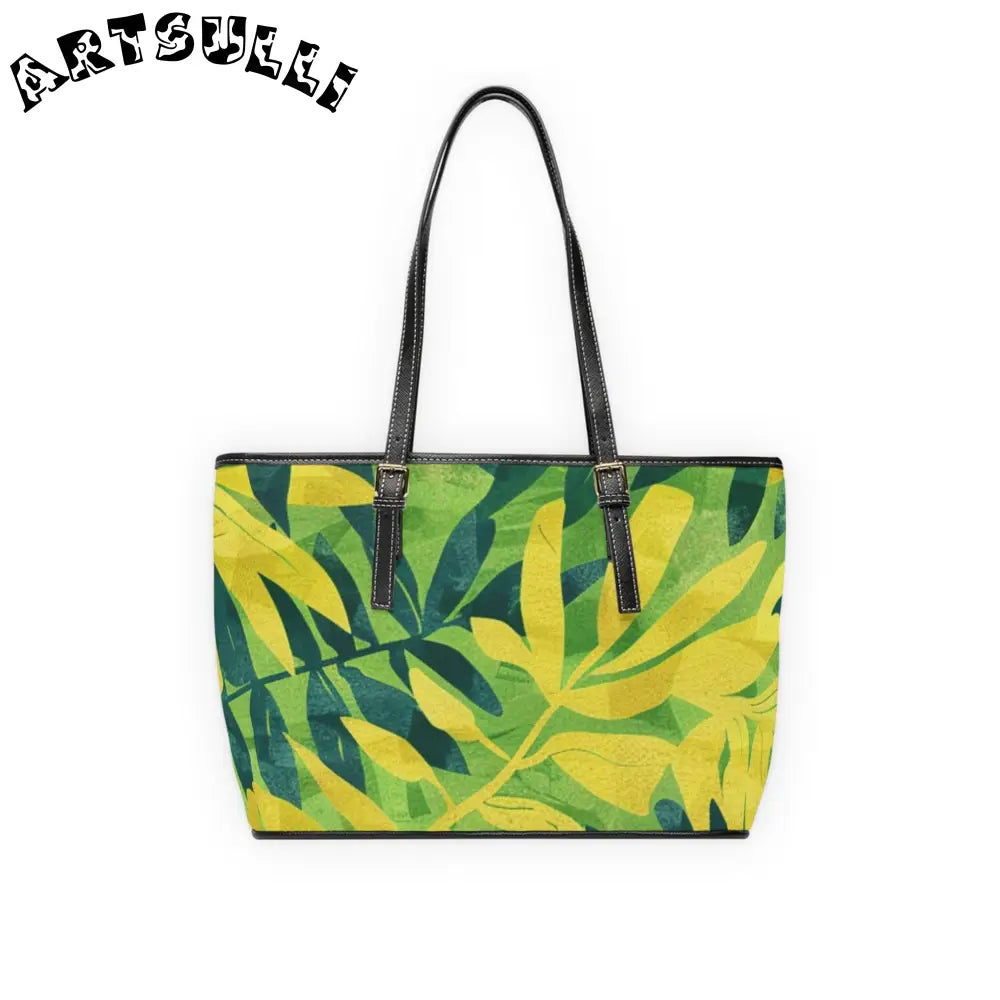 Vibrant Green and Yellow Leaf Shoulder Bag, Artsulli - Art is Long, Life is Short, Bags, , , , , , , 