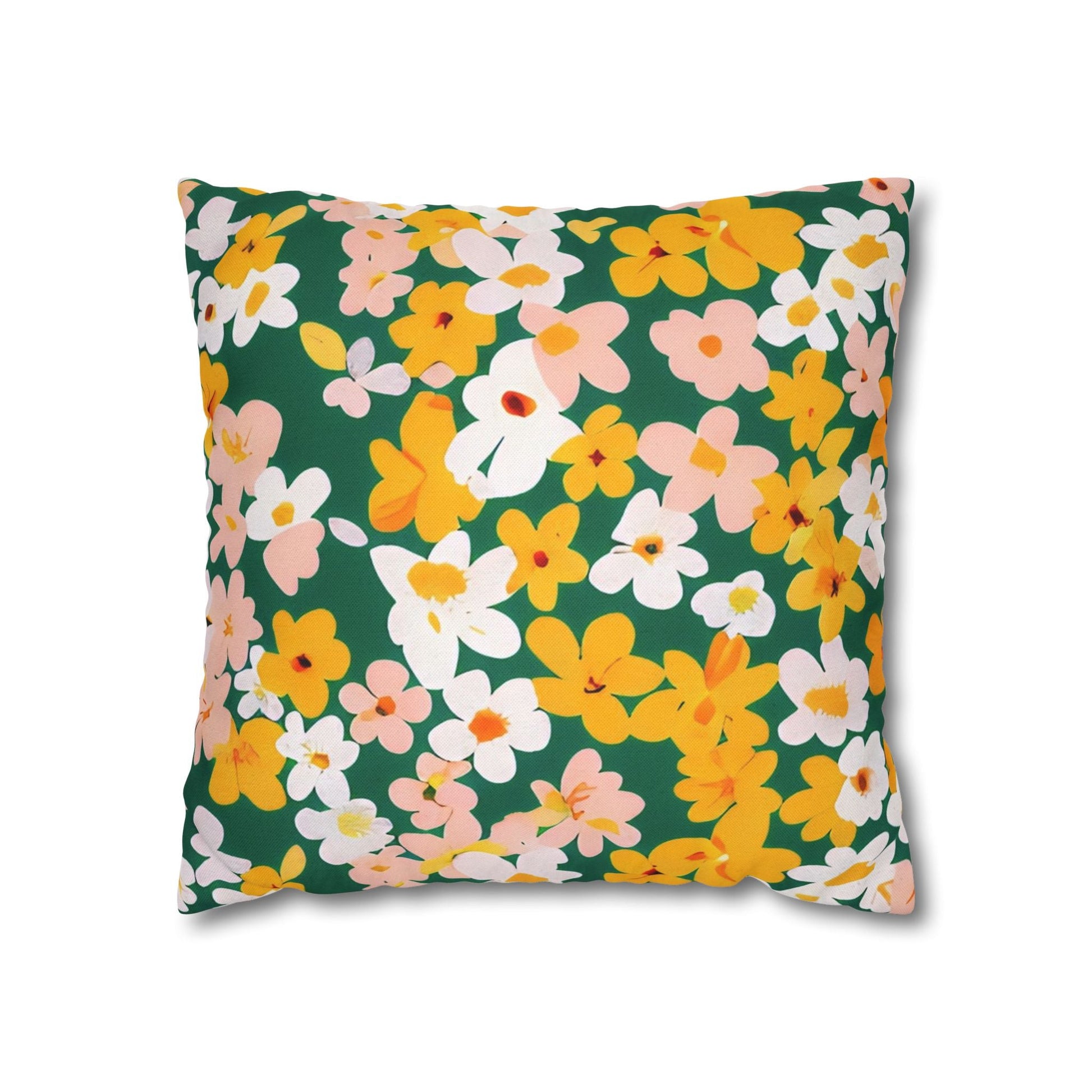 Vibrant Green Floral Throw Pillow, Artsulli - Art is Long, Life is Short, Home Decor, Size, 16" × 16", , , , , 27842481617029202216