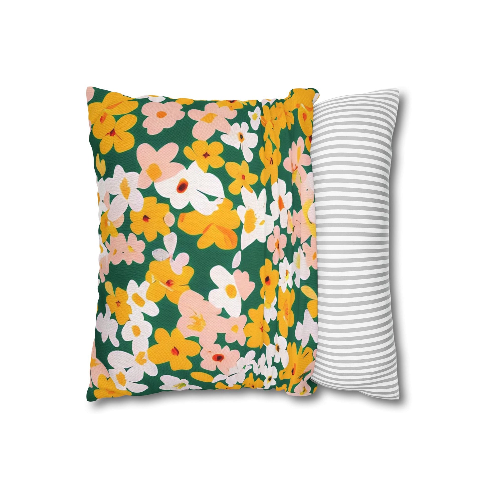 Vibrant Green Floral Throw Pillow, Artsulli - Art is Long, Life is Short, Home Decor, , , , , , , 