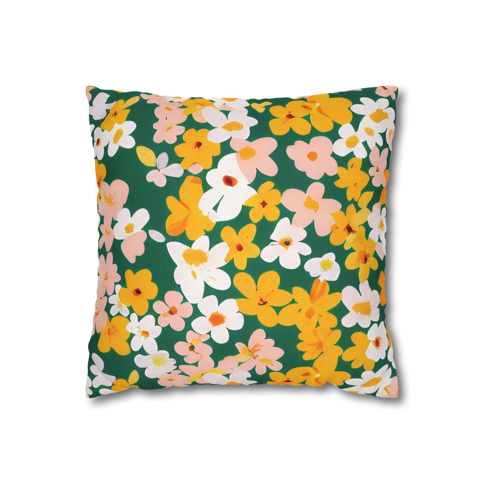 Vibrant Green Floral Throw Pillow, Artsulli - Art is Long, Life is Short, Home Decor, Size, 14" × 14", , , , , 77177246600672412969
