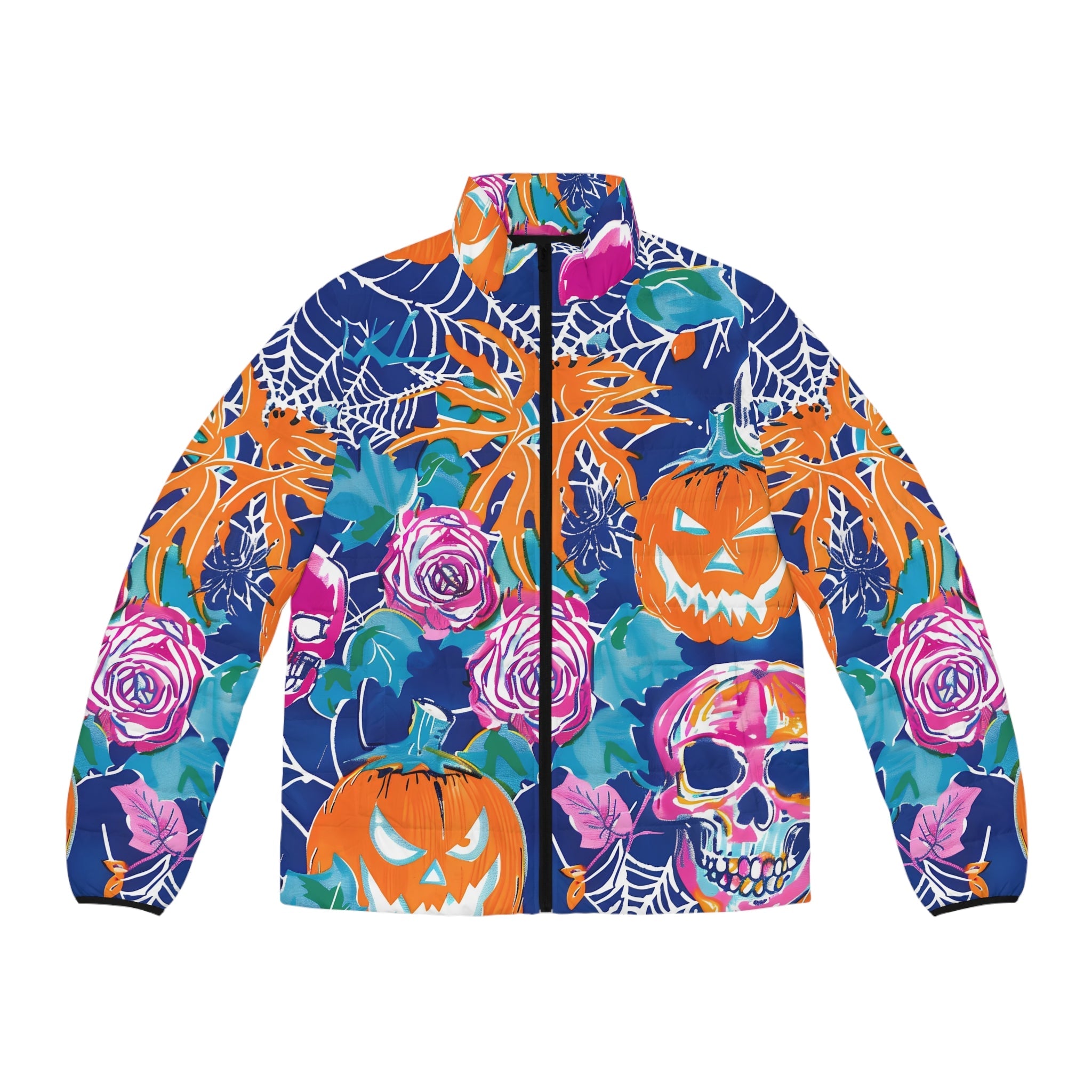Printify Vibrant Halloween Puffer Jacket 2025