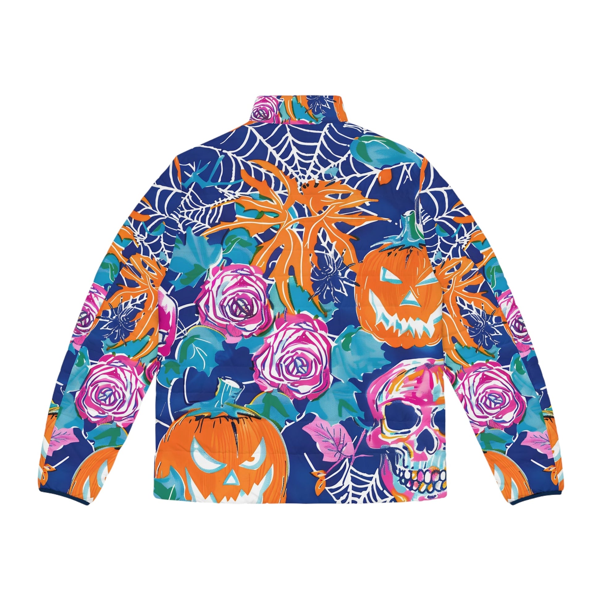 Vibrant Halloween Puffer Jacket, Artsulli - Art is Long, Life is Short, All Over Prints, , , , , , , 