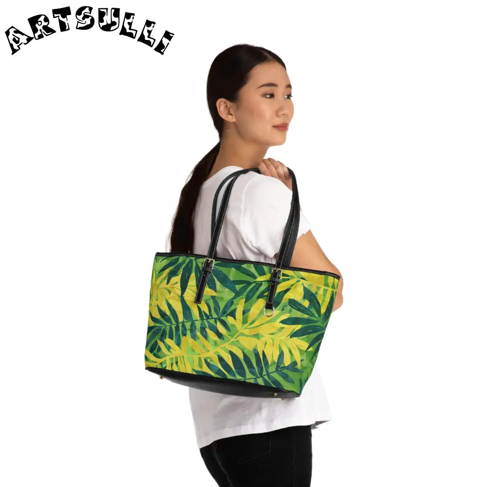 Vibrant Leaf Pattern Shoulder Bag, Artsulli - Art is Long, Life is Short, Bags, , , , , , , 
