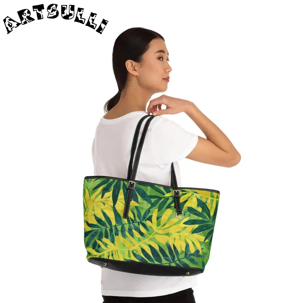 Vibrant Leaf Pattern Shoulder Bag, Artsulli - Art is Long, Life is Short, Bags, , , , , , , 