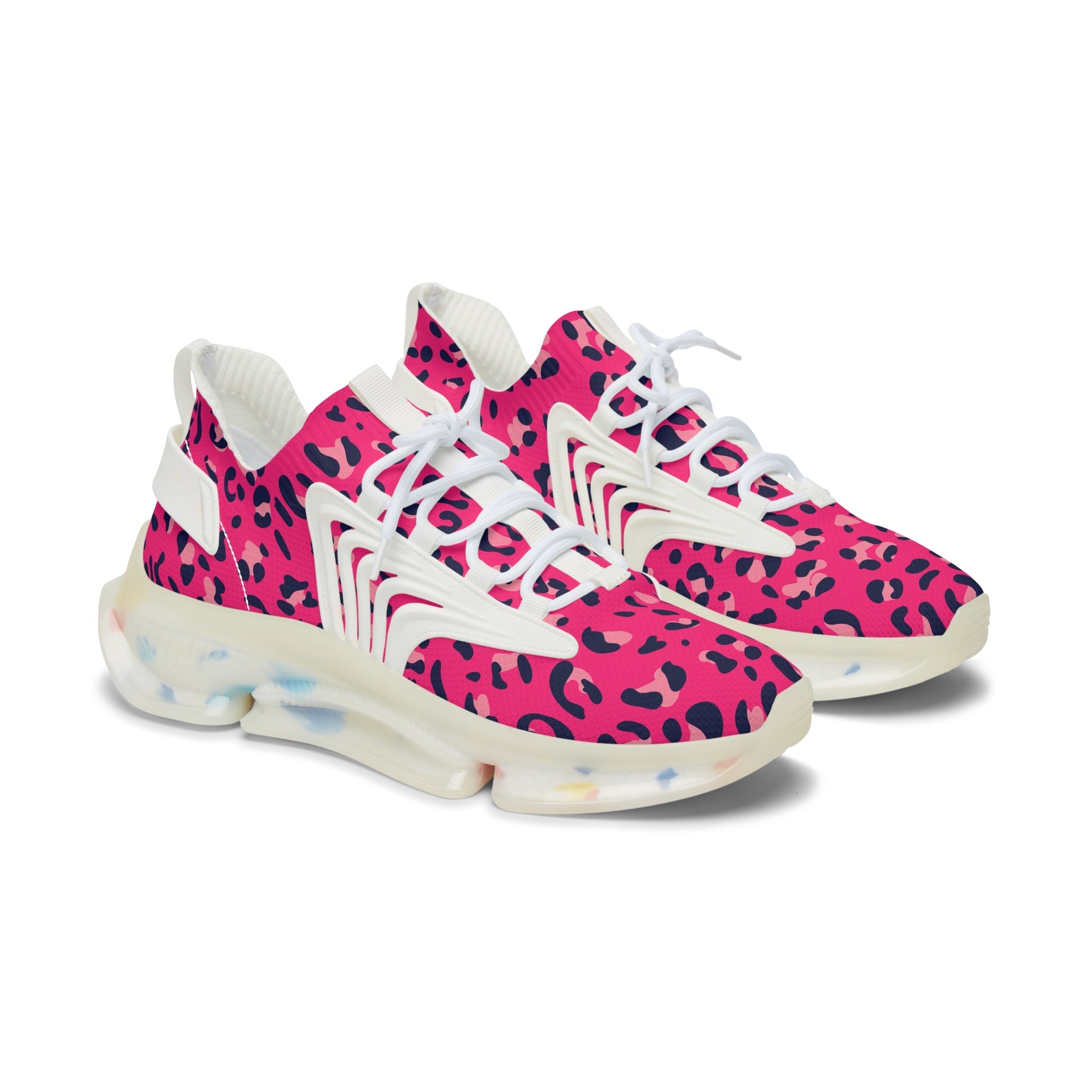 Vibrant Leopard Print Mesh Sneakers, Artsulli - Art is Long, Life is Short, Shoes, Color, White sole, Size, US 5.5, , , 41598493753813661210