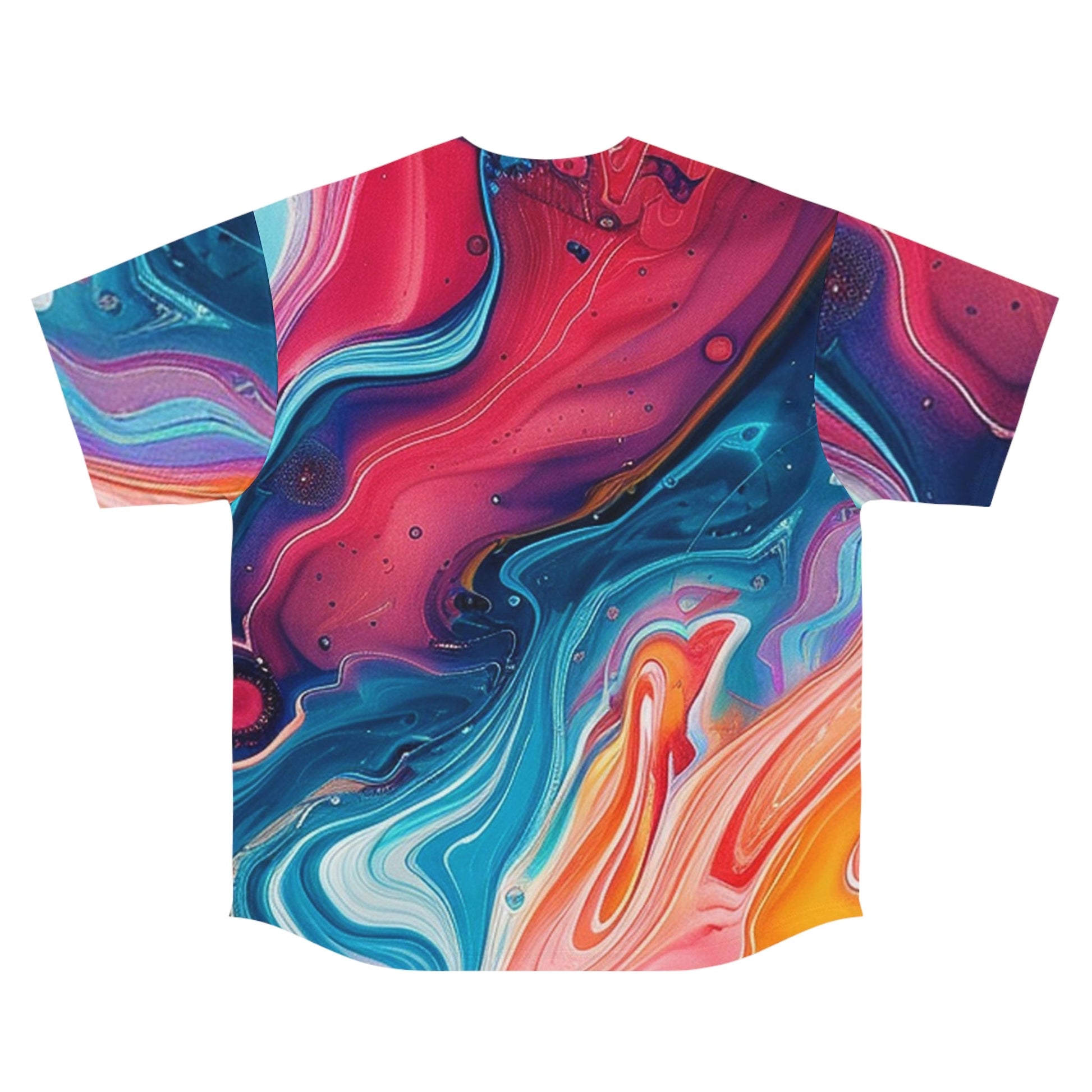 Printify Vibrant Liquid Swirl Baseball Jersey 2025