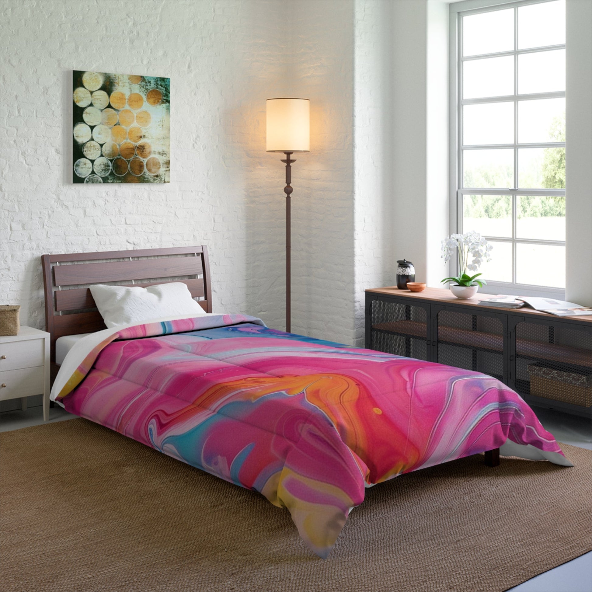 Printify Vibrant Marble Comforter 2025