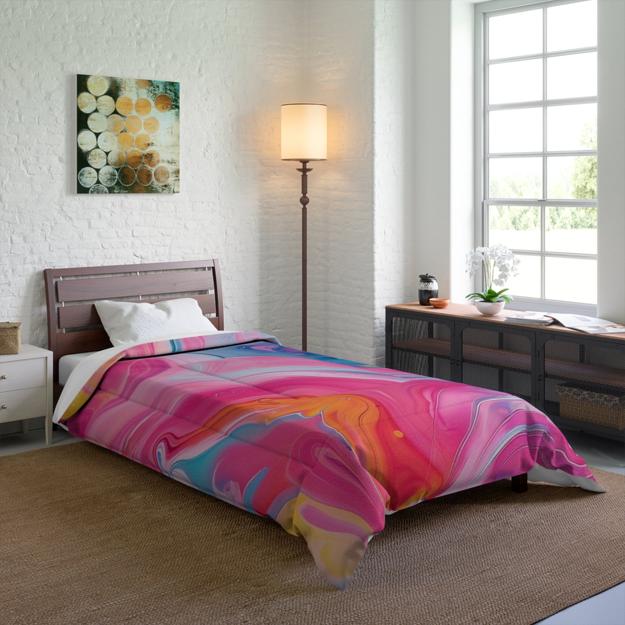 Printify Vibrant Marble Comforter 2025
