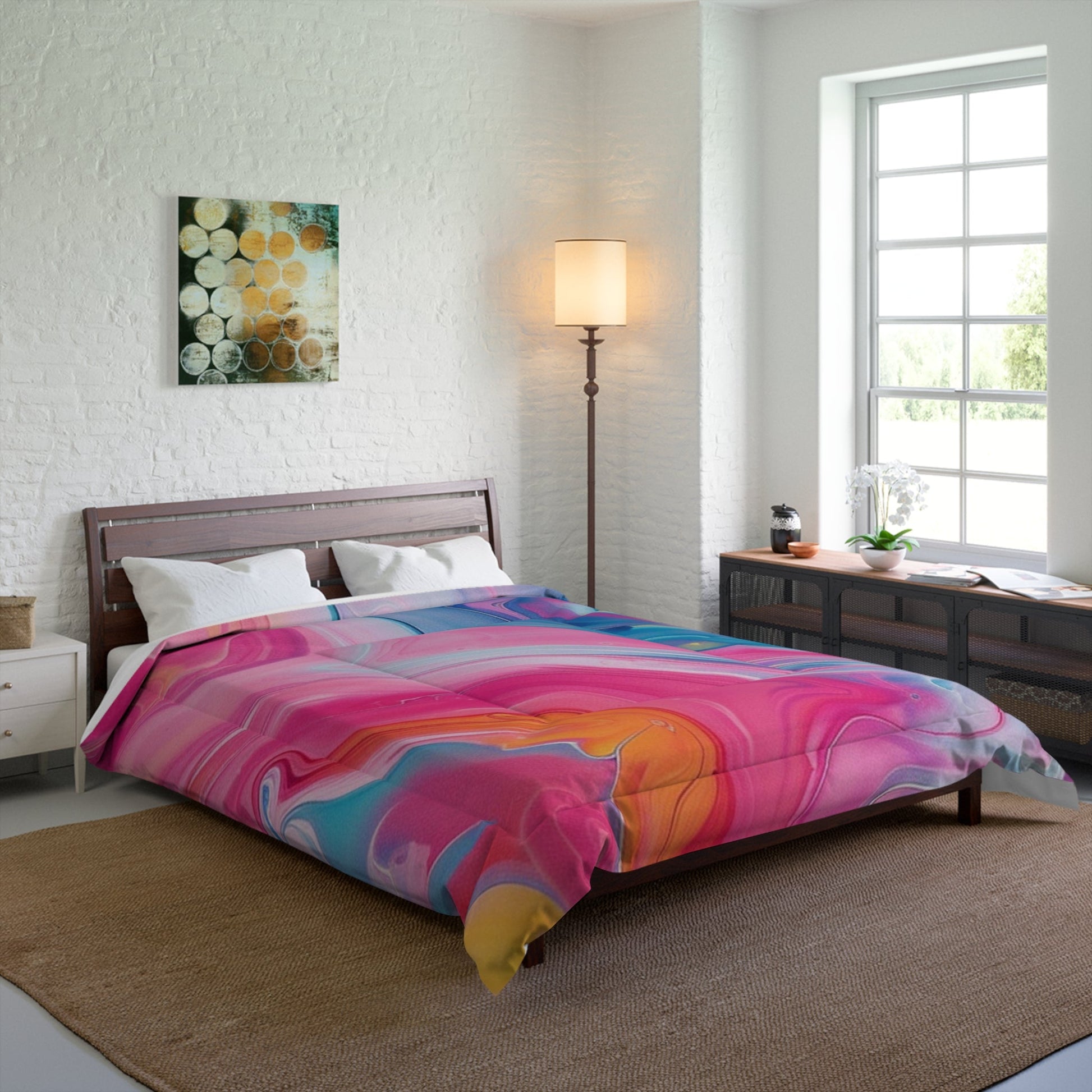 Printify Vibrant Marble Comforter 2025