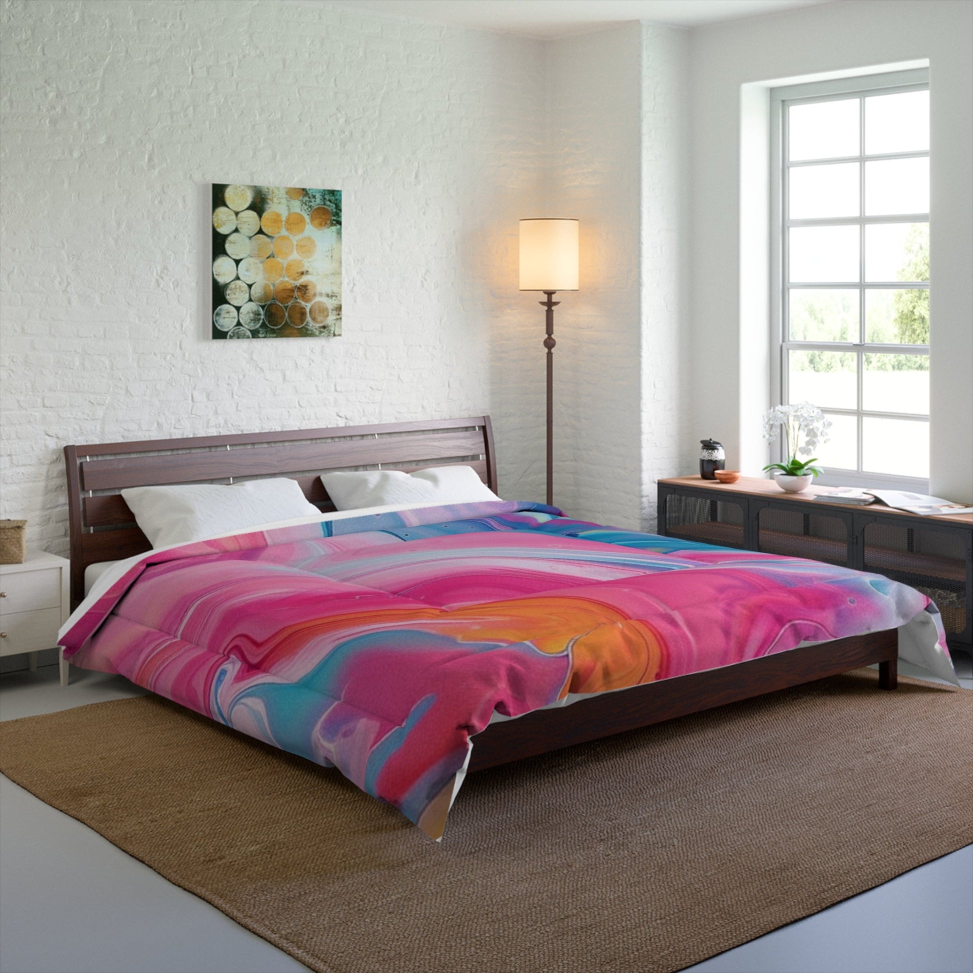 Printify Vibrant Marble Comforter 2025