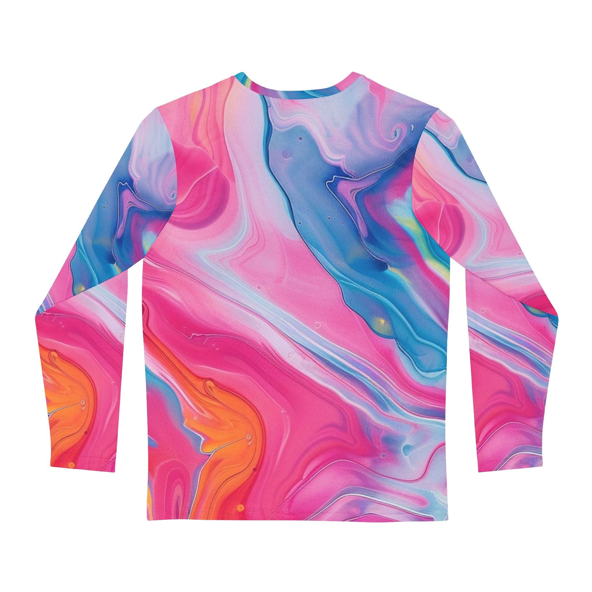 Vibrant Marble Long Sleeve Tee, Artsulli - Art is Long, Life is Short, All Over Prints, , , , , , , 