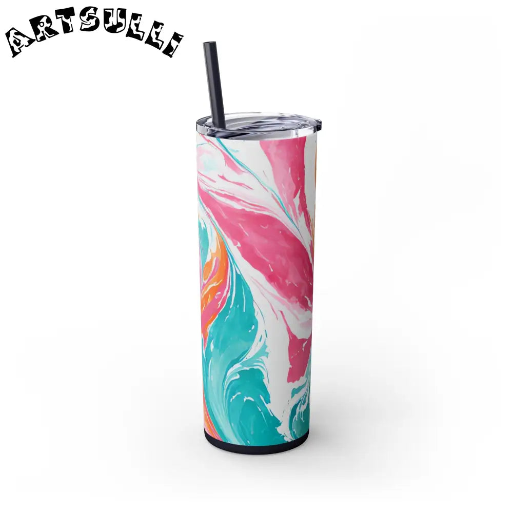 Vibrant Marble Maars Skinny Tumbler, Artsulli - Art is Long, Life is Short, Mug, , , , , , , 
