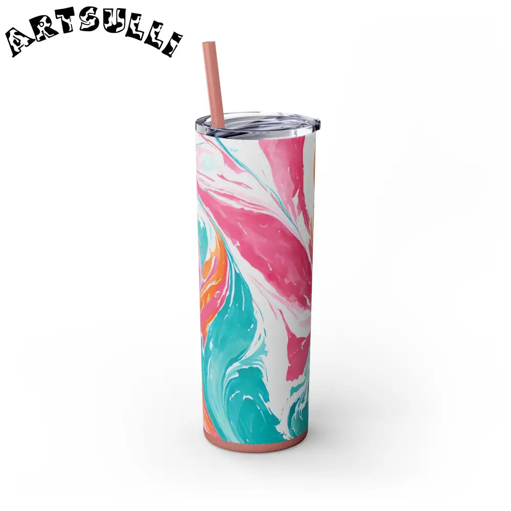 Vibrant Marble Maars Skinny Tumbler, Artsulli - Art is Long, Life is Short, Mug, , , , , , , 