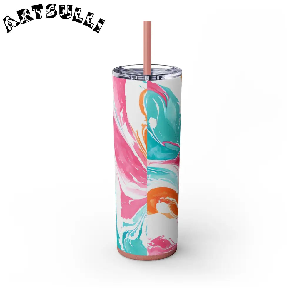 Vibrant Marble Maars Skinny Tumbler, Artsulli - Art is Long, Life is Short, Mug, , , , , , , 