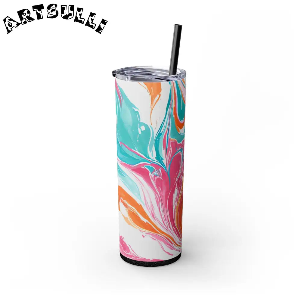 Vibrant Marble Maars Skinny Tumbler, Artsulli - Art is Long, Life is Short, Mug, , , , , , , 