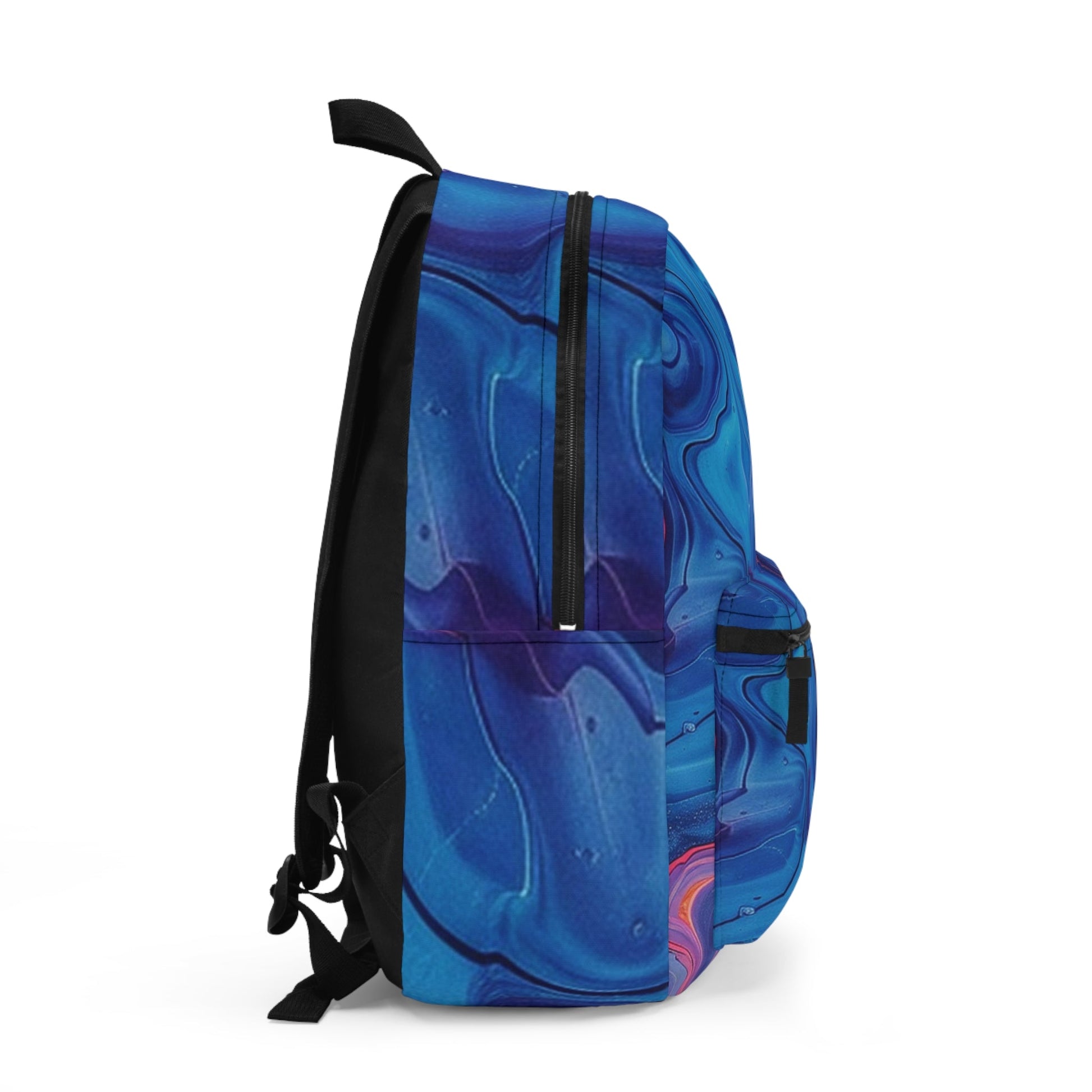Vibrant Marble Print Backpack, Artsulli - Art is Long, Life is Short, Bags, , , , , , , 