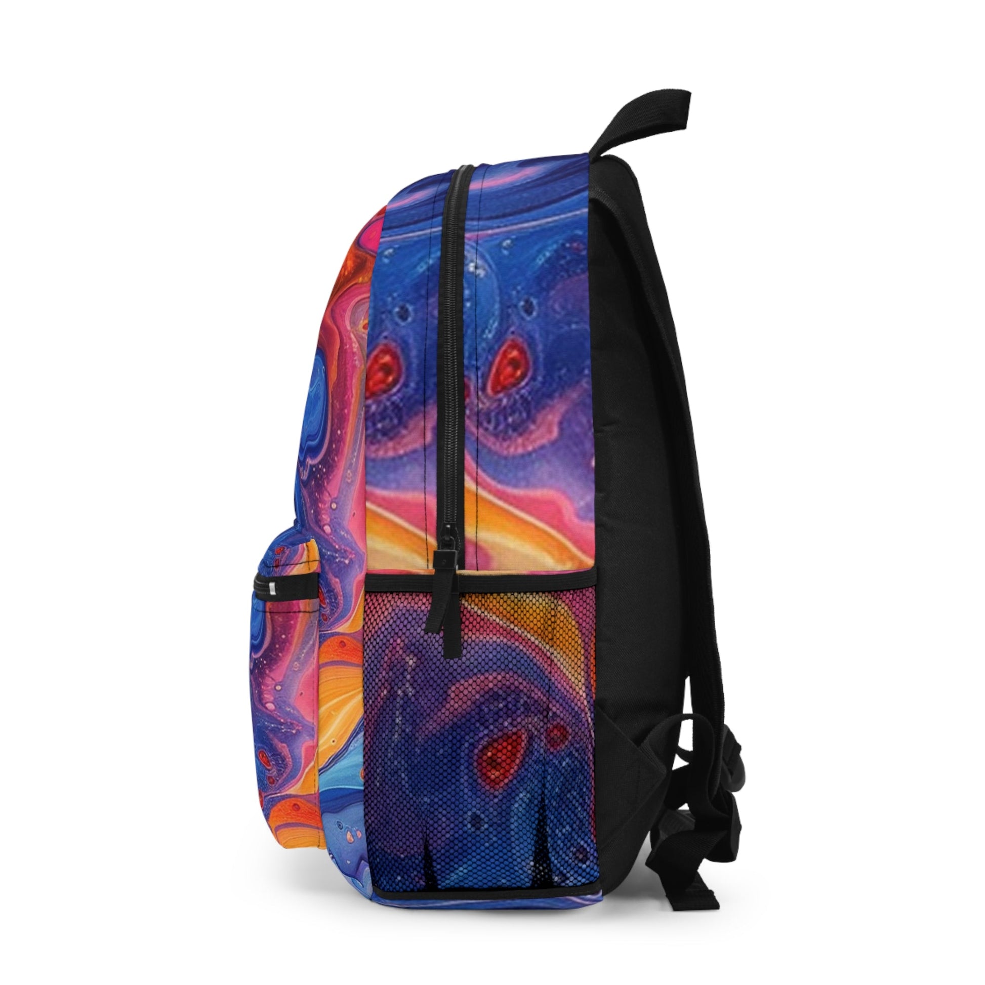 Vibrant Marble Print Backpack, Artsulli - Art is Long, Life is Short, Bags, , , , , , , 