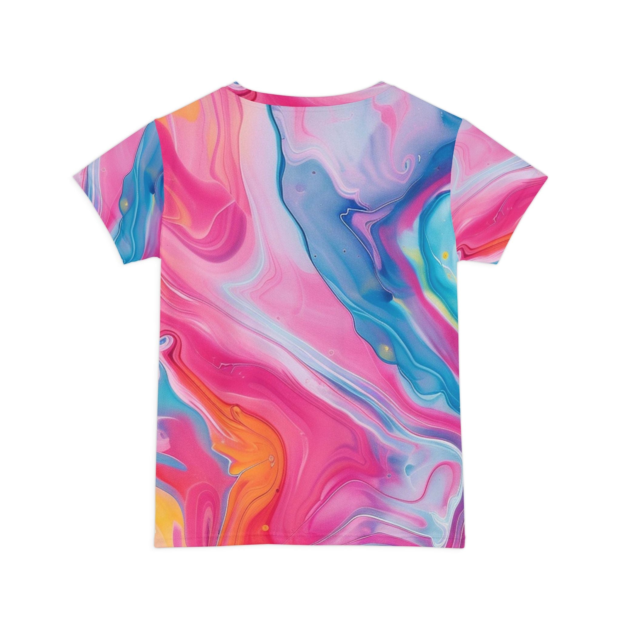Vibrant Marble Print T-Shirt, Artsulli - Art is Long, Life is Short, All Over Prints, , , , , , , 