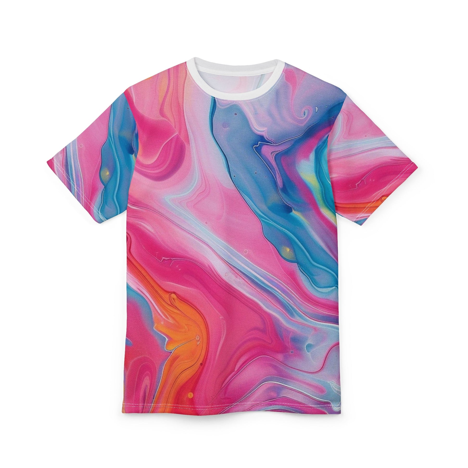 Vibrant Marble Print T-Shirt, Artsulli - Art is Long, Life is Short, All Over Prints, , , , , , , 