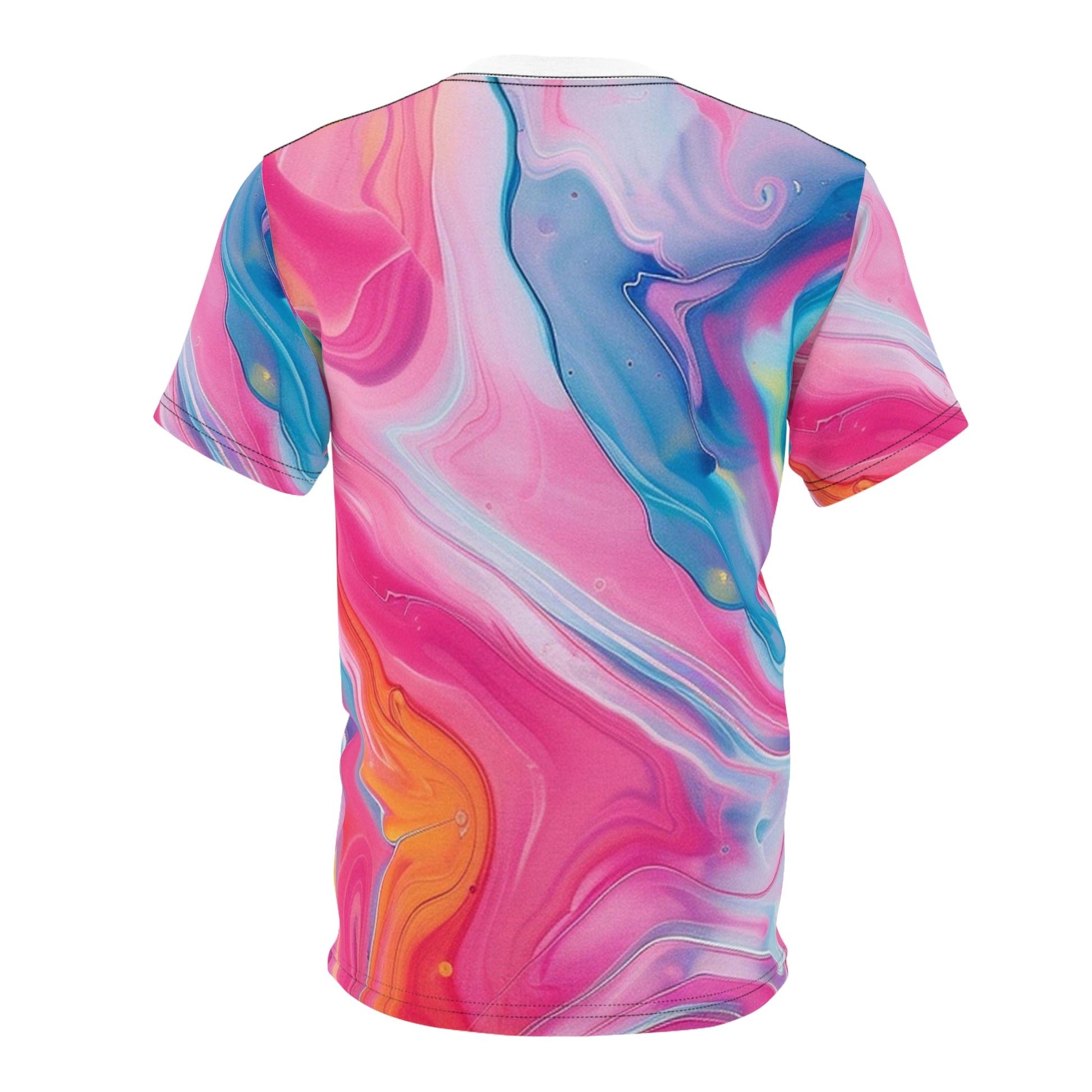 Vibrant Marble Print T-Shirt, Artsulli - Art is Long, Life is Short, All Over Prints, , , , , , , 