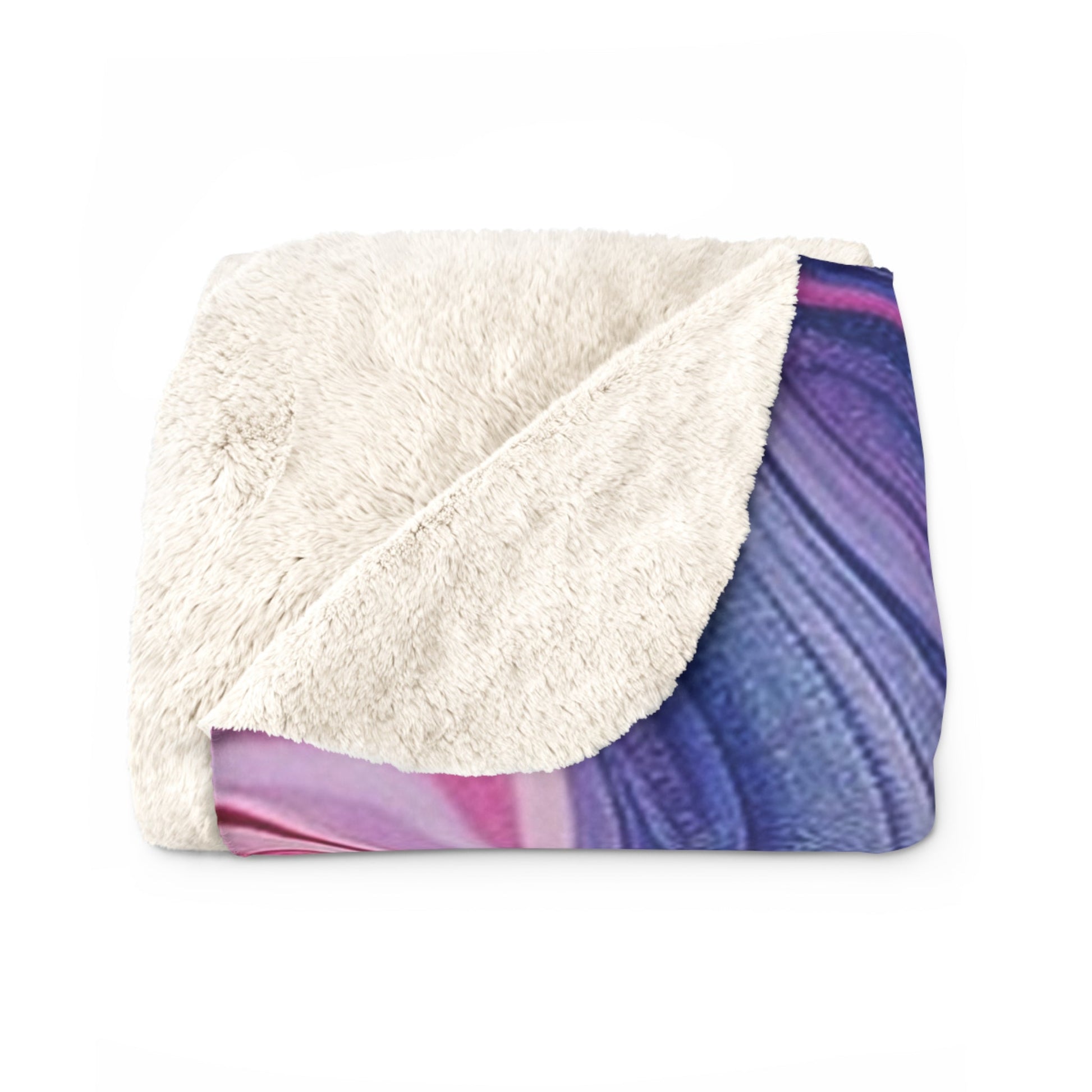 Printify Vibrant Marble Sherpa Fleece Blanket 2025