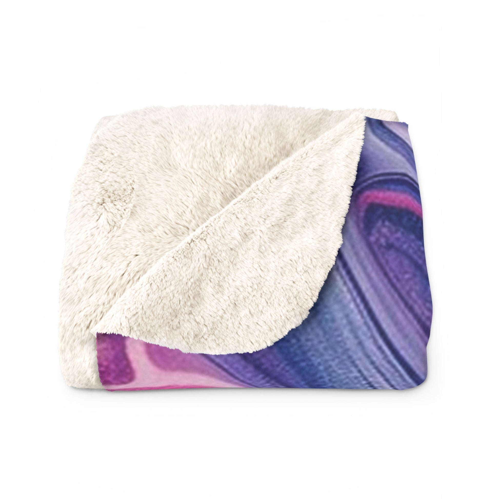 Printify Vibrant Marble Sherpa Fleece Blanket 2025