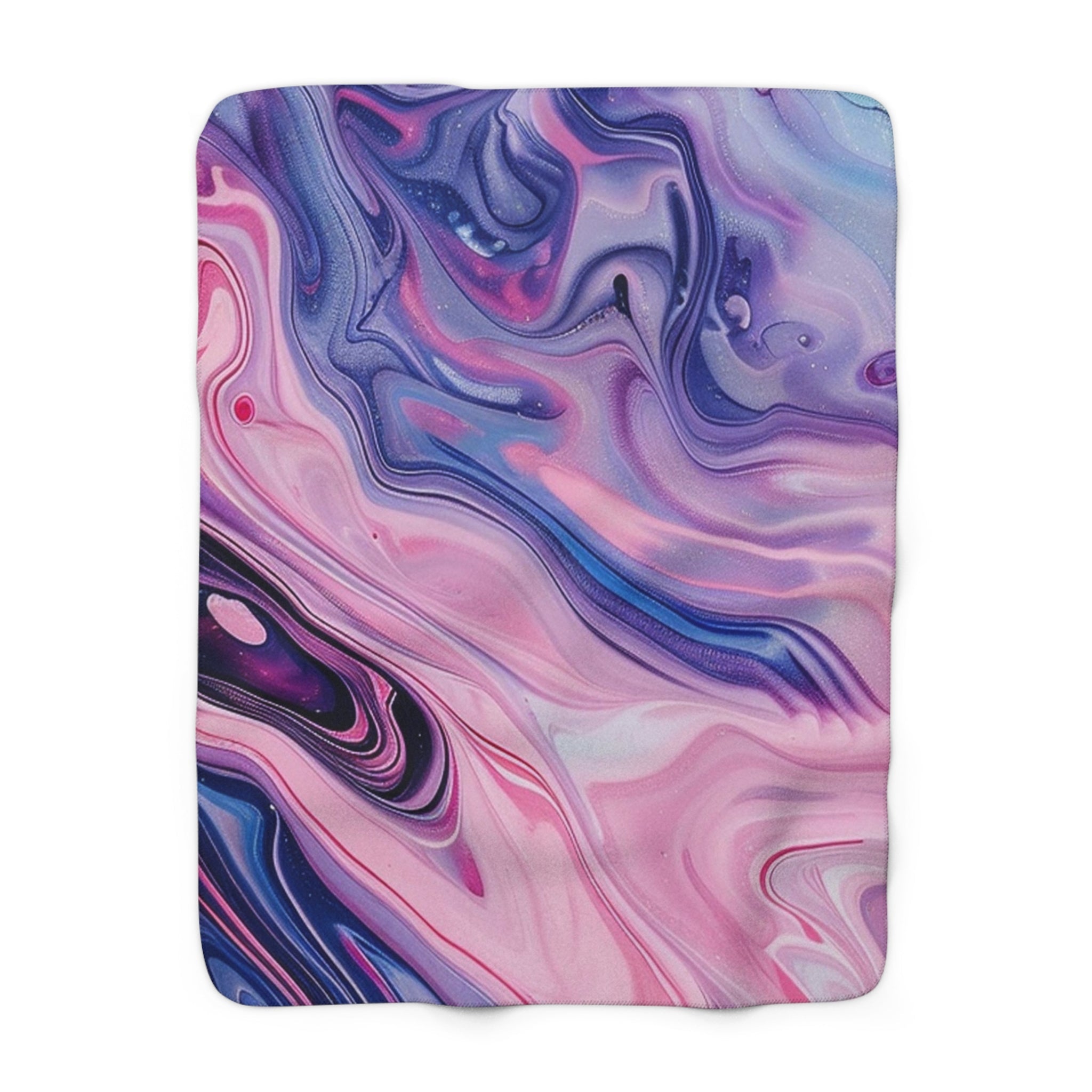 Printify Vibrant Marble Sherpa Fleece Blanket 2025