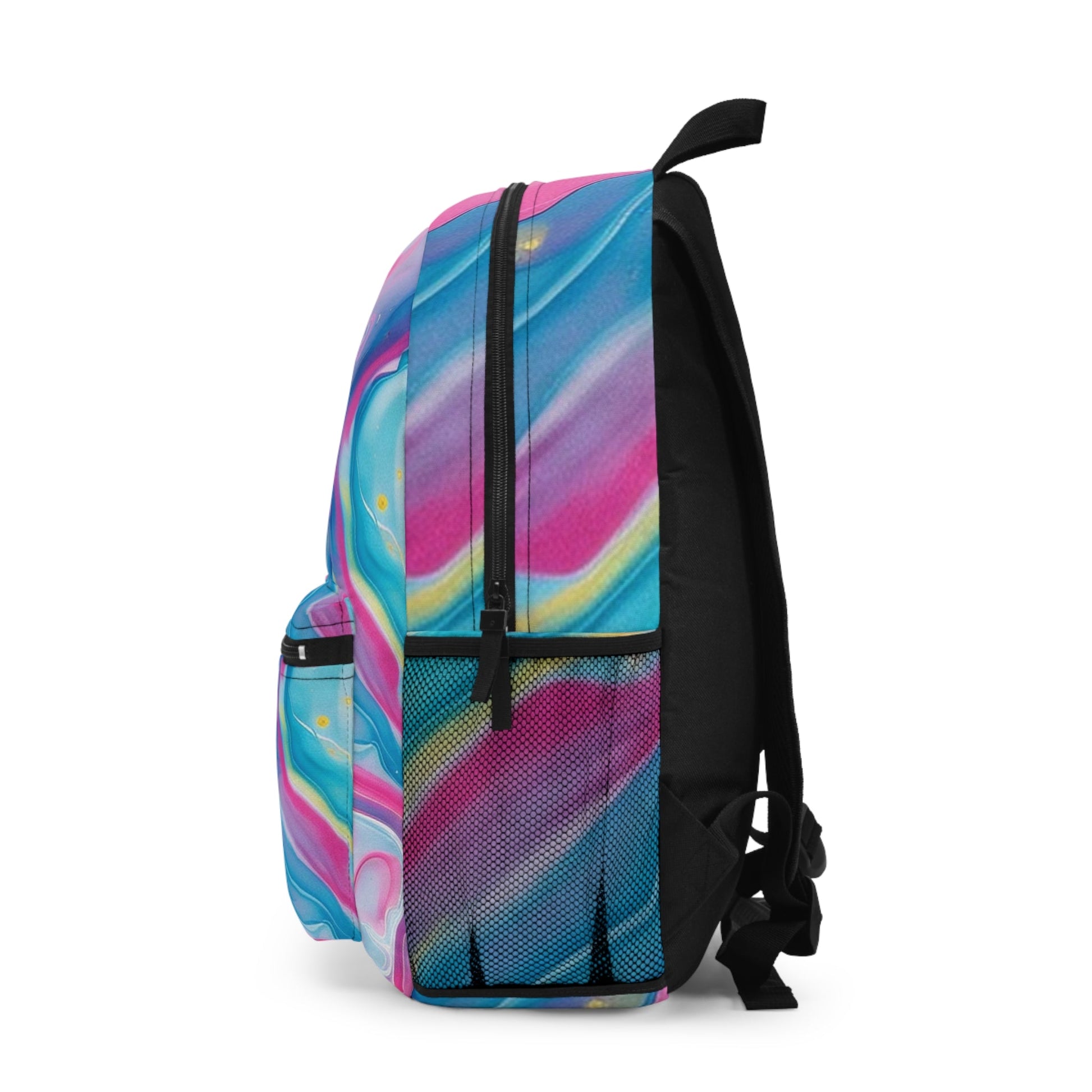 Vibrant Marble Swirl Backpack, Artsulli - Art is Long, Life is Short, Bags, , , , , , , 