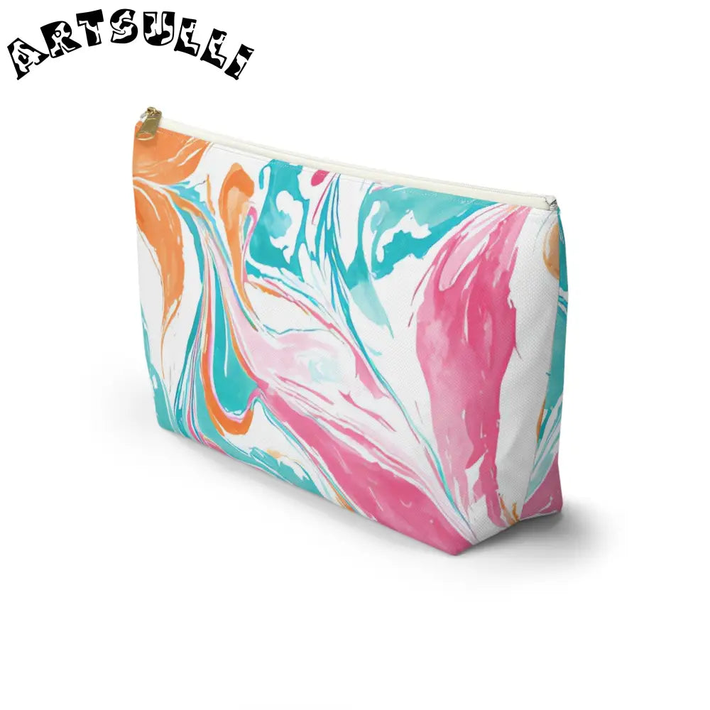 Vibrant Marble T-Bottom Pouch, Artsulli - Art is Long, Life is Short, Bags, , , , , , , 