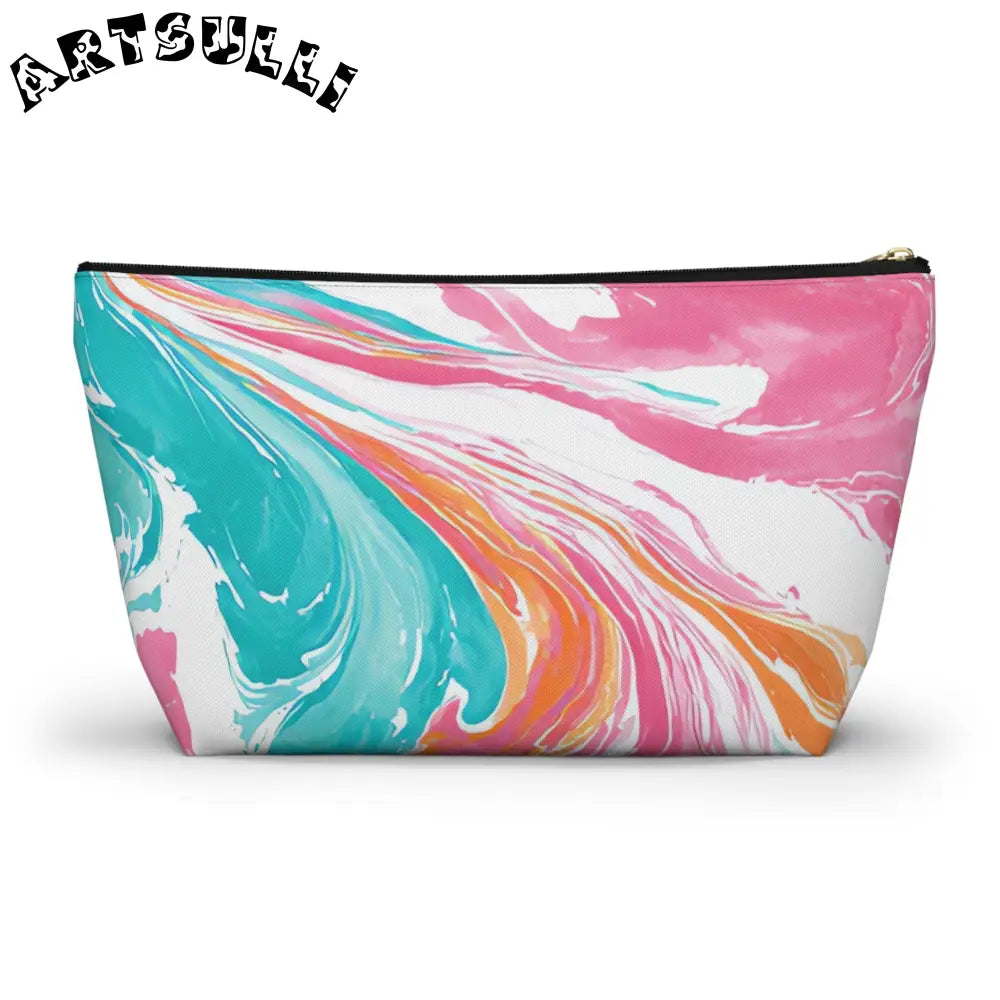 Vibrant Marble T-Bottom Pouch, Artsulli - Art is Long, Life is Short, Bags, , , , , , , 