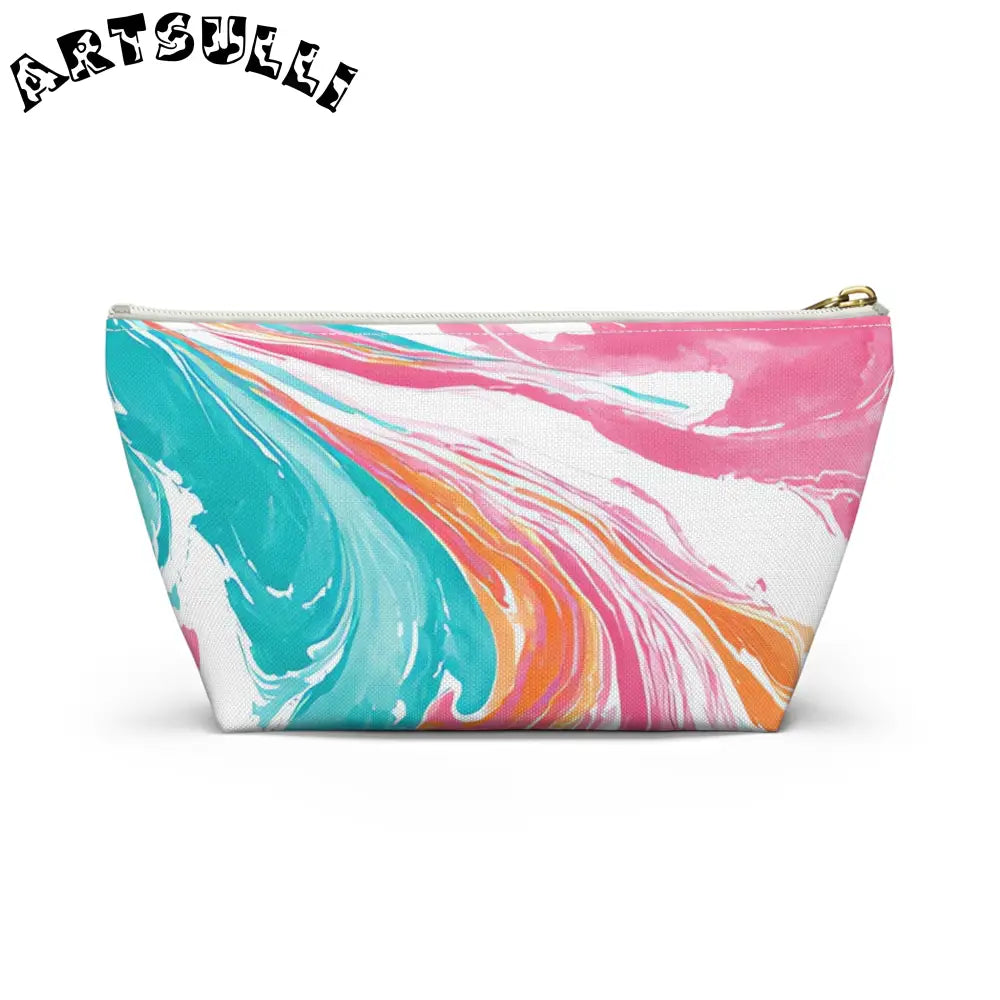 Vibrant Marble T-Bottom Pouch, Artsulli - Art is Long, Life is Short, Bags, , , , , , , 