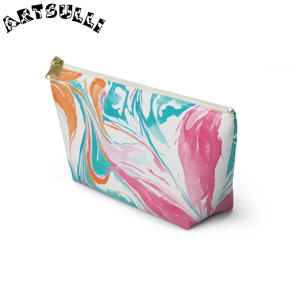 Vibrant Marble T-Bottom Pouch, Artsulli - Art is Long, Life is Short, Bags, , , , , , , 