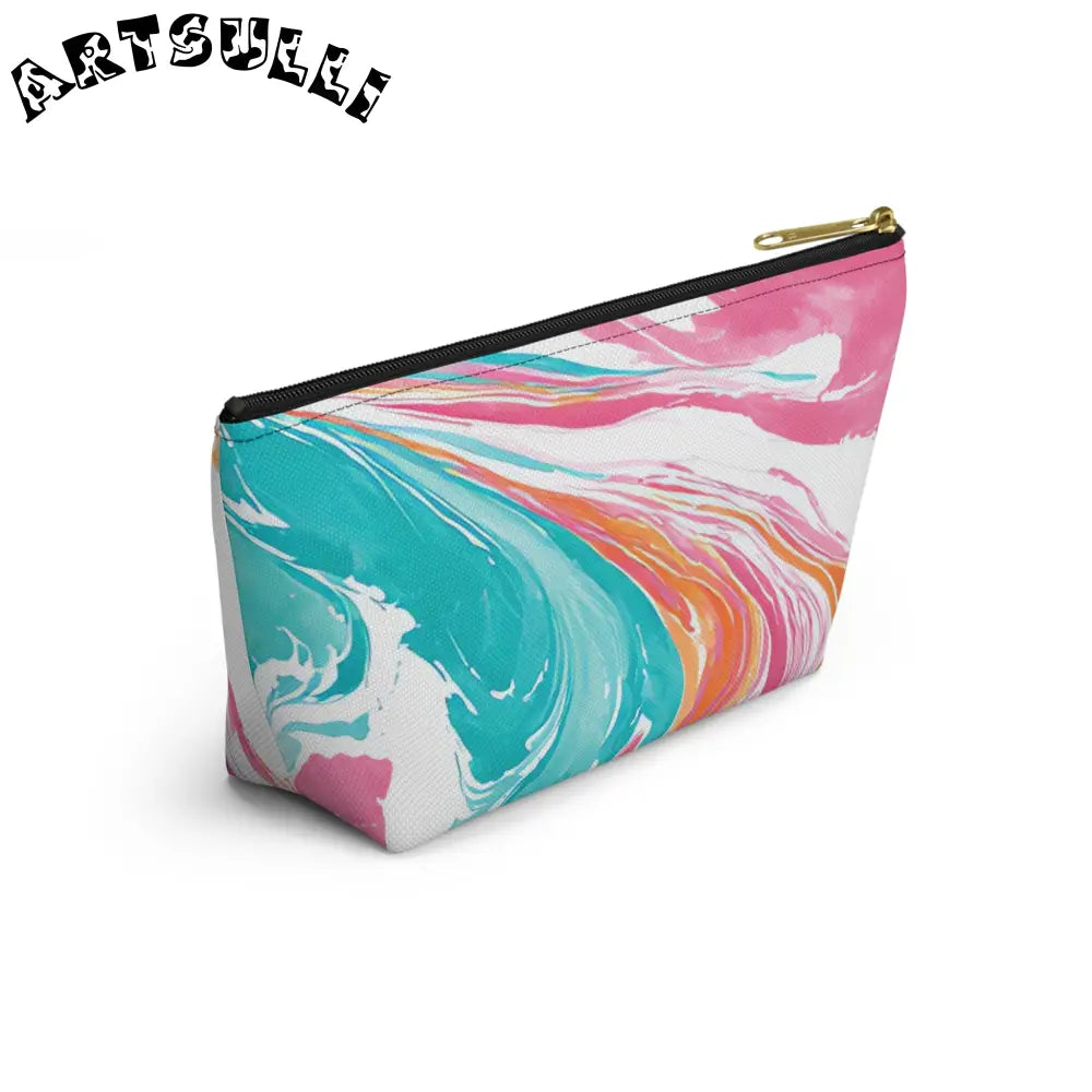 Vibrant Marble T-Bottom Pouch, Artsulli - Art is Long, Life is Short, Bags, , , , , , , 