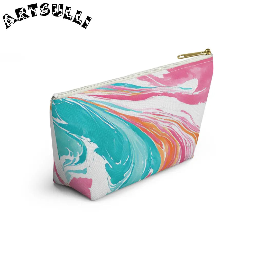 Vibrant Marble T-Bottom Pouch, Artsulli - Art is Long, Life is Short, Bags, , , , , , , 