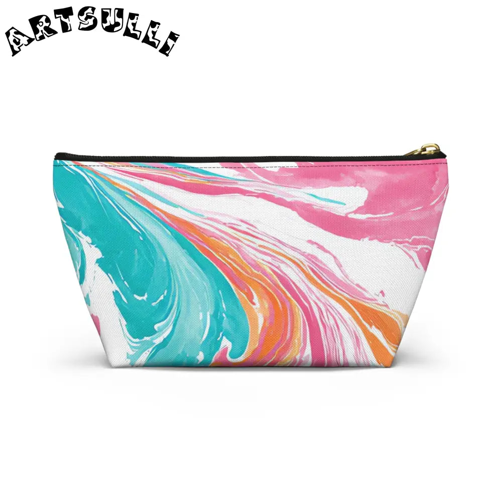 Vibrant Marble T-Bottom Pouch, Artsulli - Art is Long, Life is Short, Bags, , , , , , , 