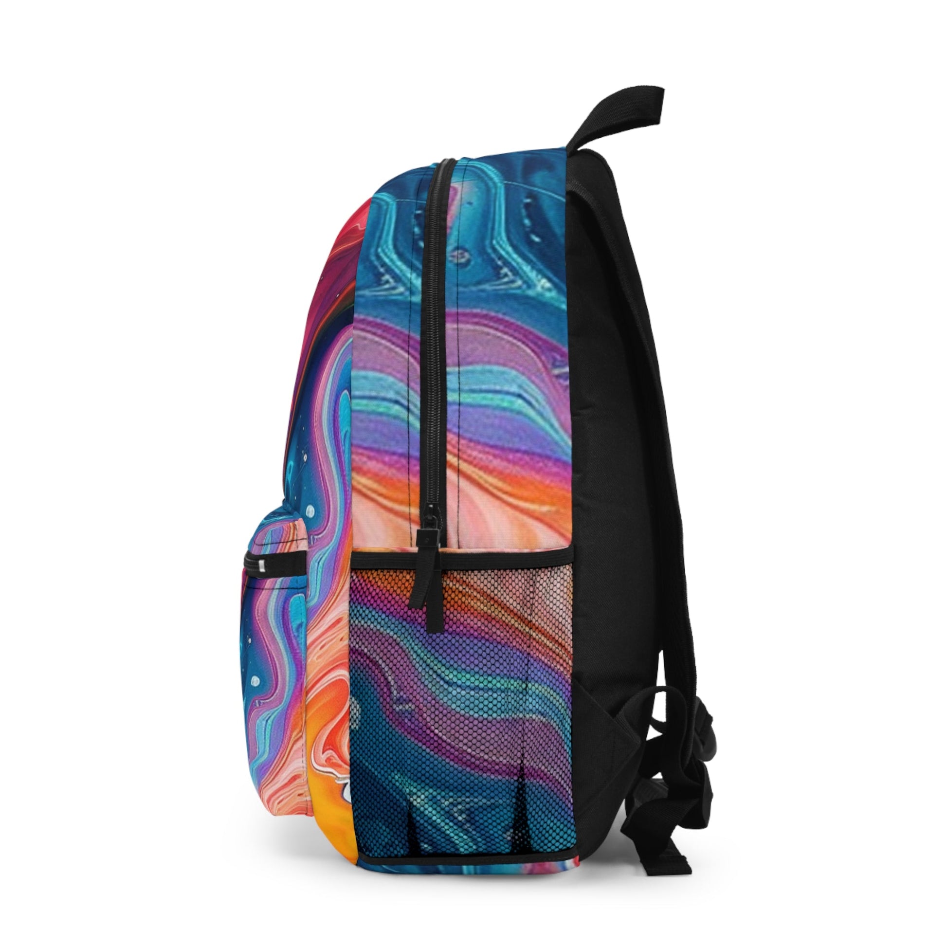 Vibrant Marbled Backpack, Artsulli - Art is Long, Life is Short, Bags, , , , , , , 