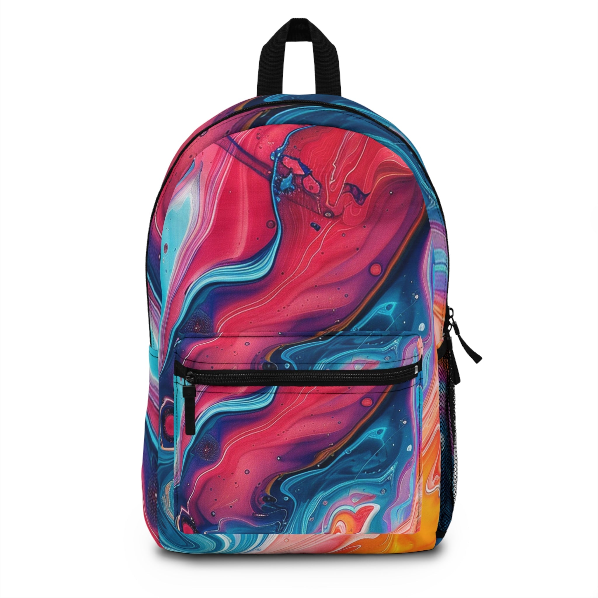 Vibrant Marbled Backpack, Artsulli - Art is Long, Life is Short, Bags, Size, One size, , , , , 92352160386137034167