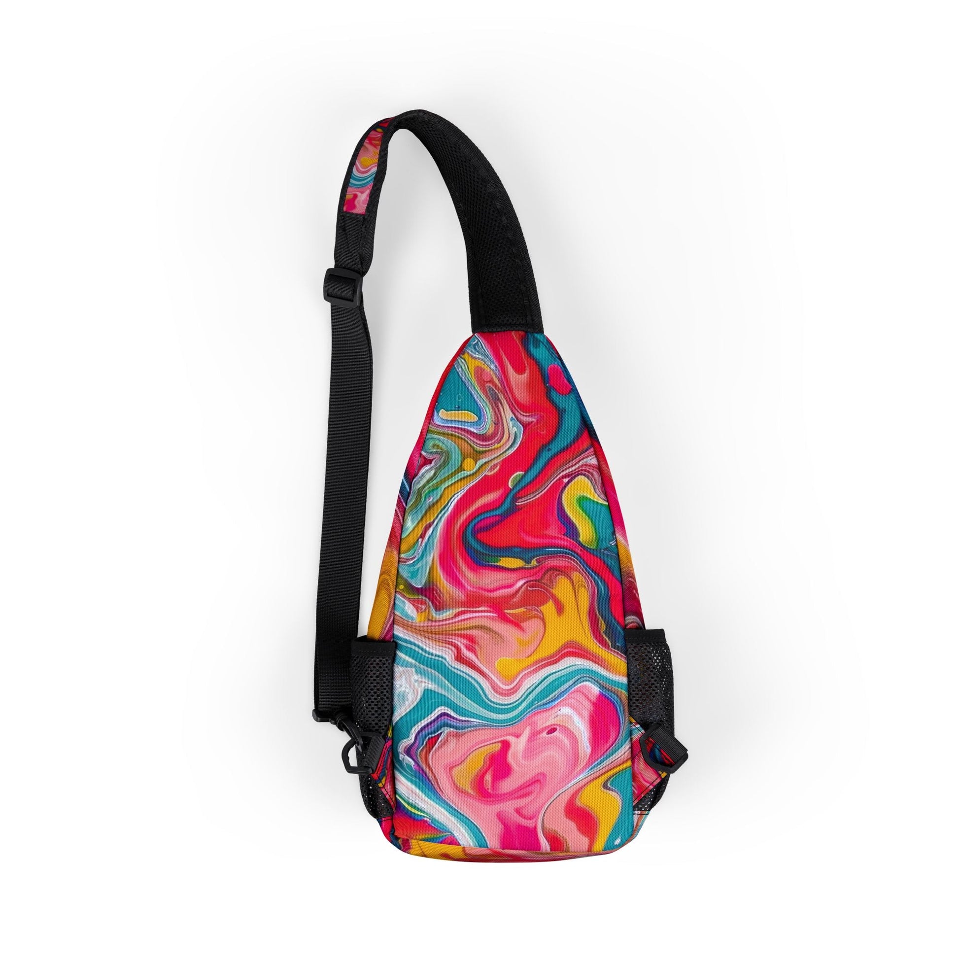 Vibrant Marbled Chest Bag, Artsulli - Art is Long, Life is Short, Bags, , , , , , , 