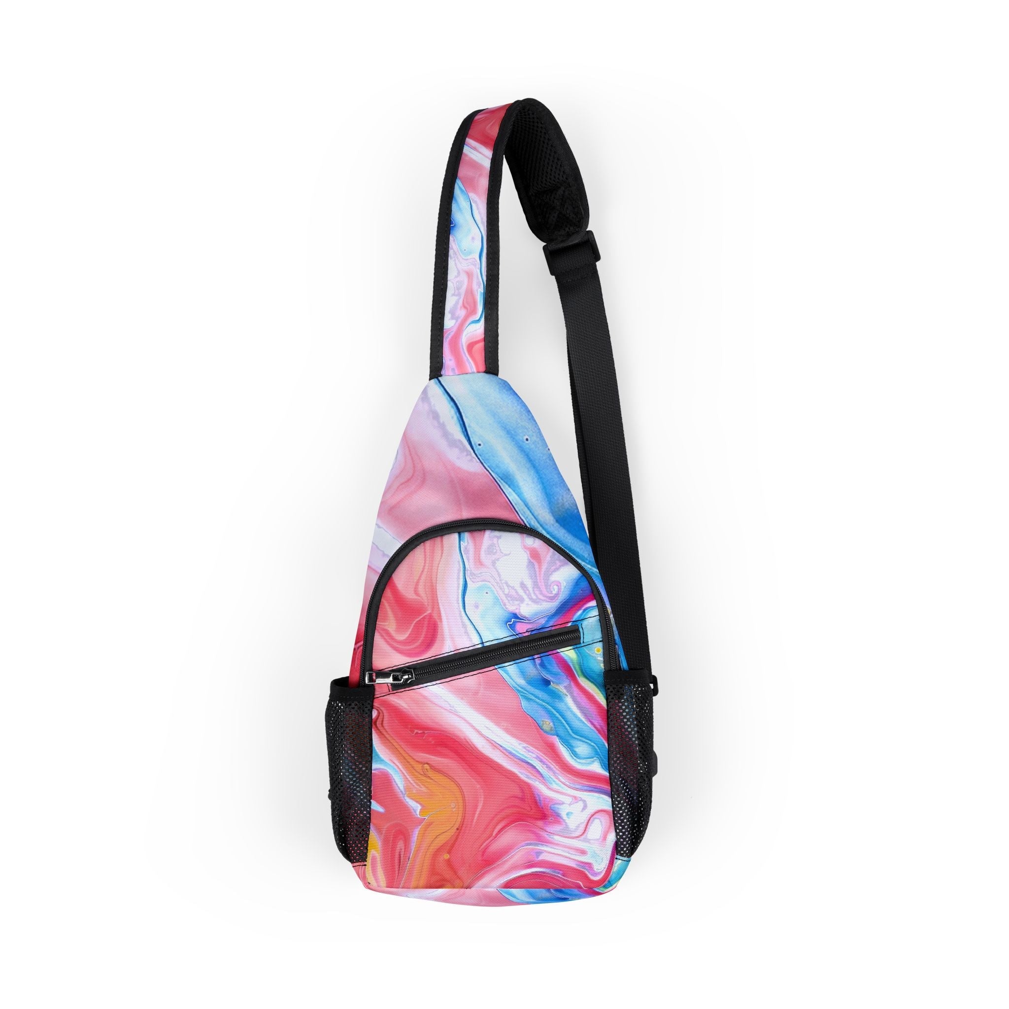 Printify Vibrant Marbled Chest Bag 2025